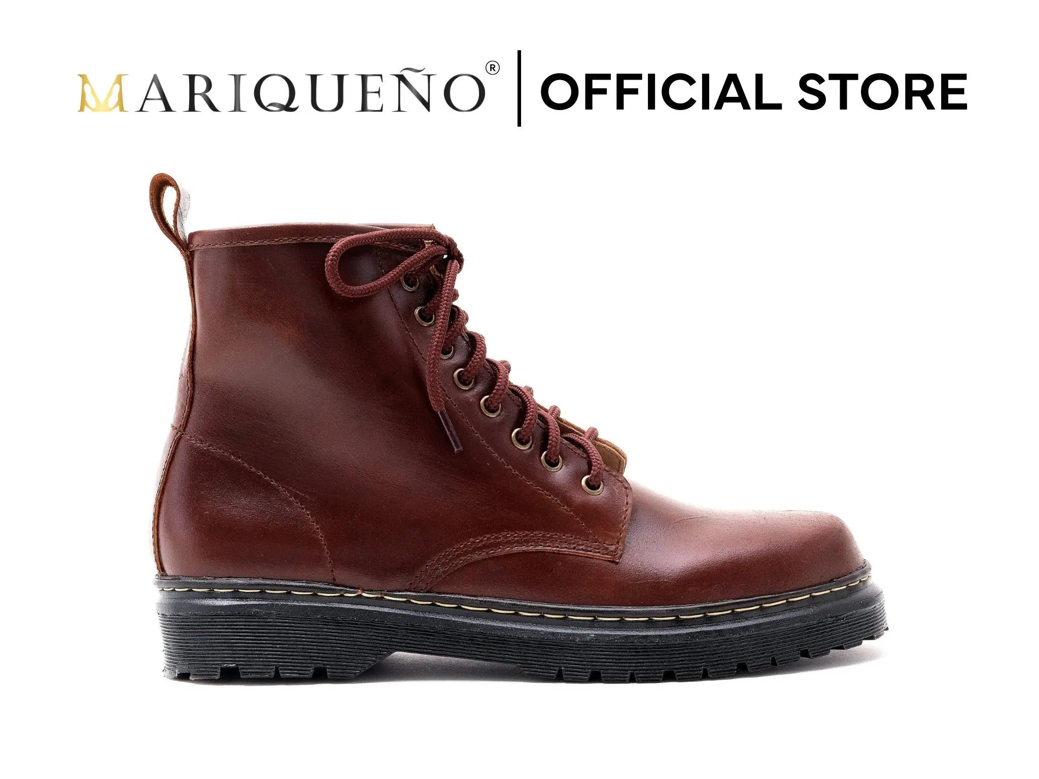 MARCELINO High Cut Leather Riding Boots - Walnut | 12 | 45 by Mariqueño ( 2850.00)