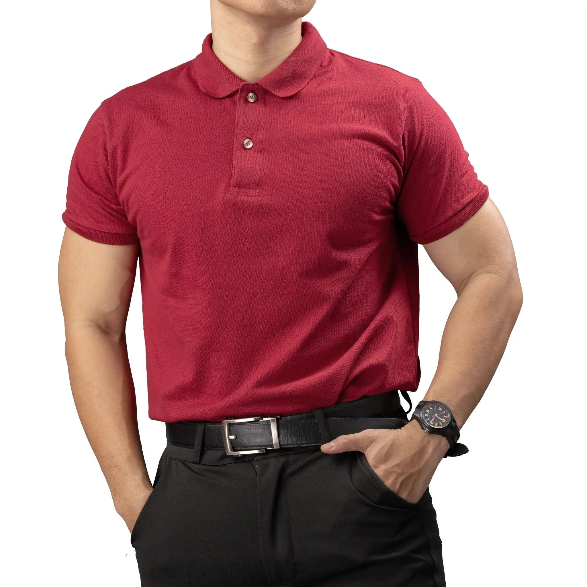 FLEXFIT Series Men's Polo - Red | by Mariqueño ( )