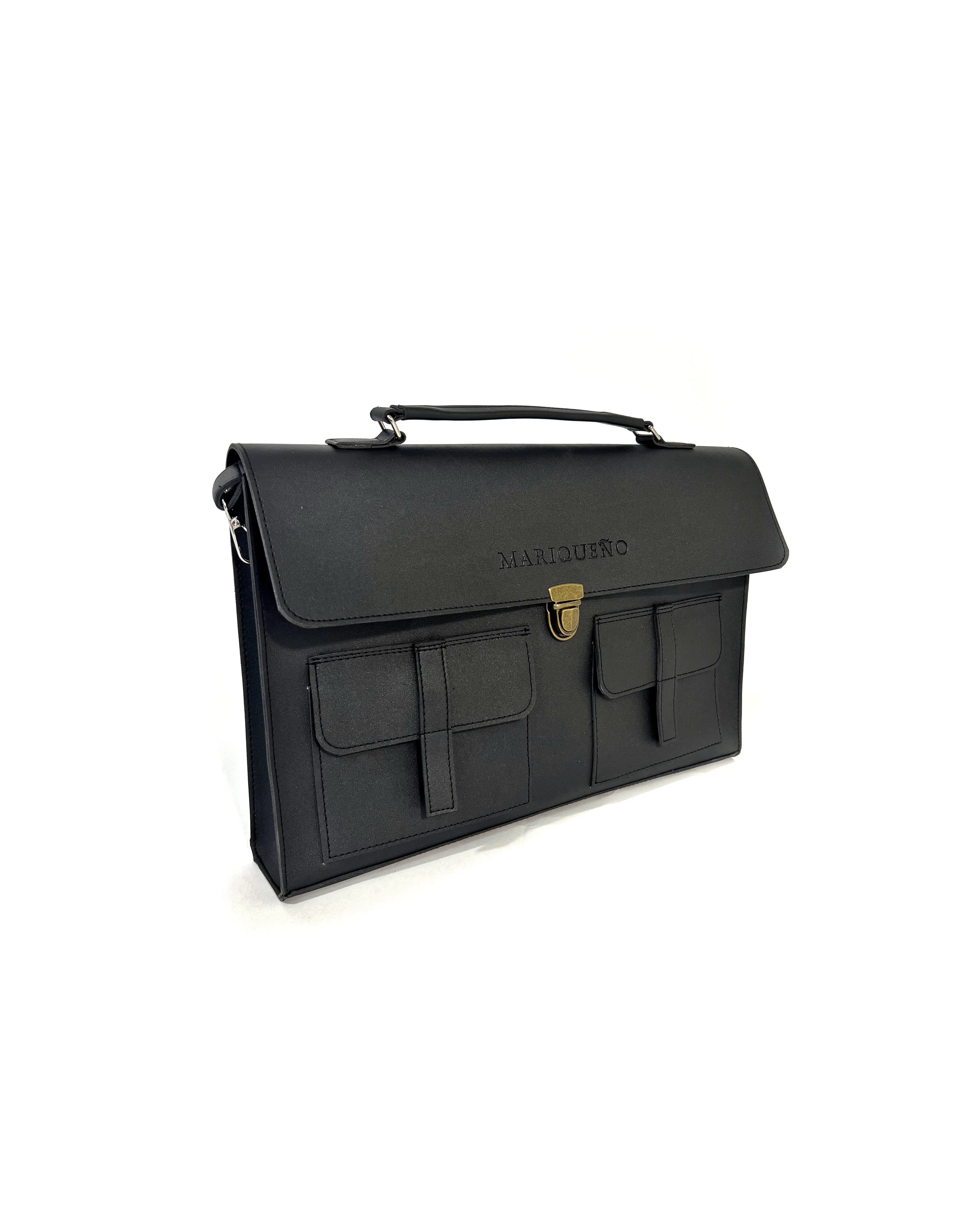 LORENZO Laptop Bag - Black by Mariqueño