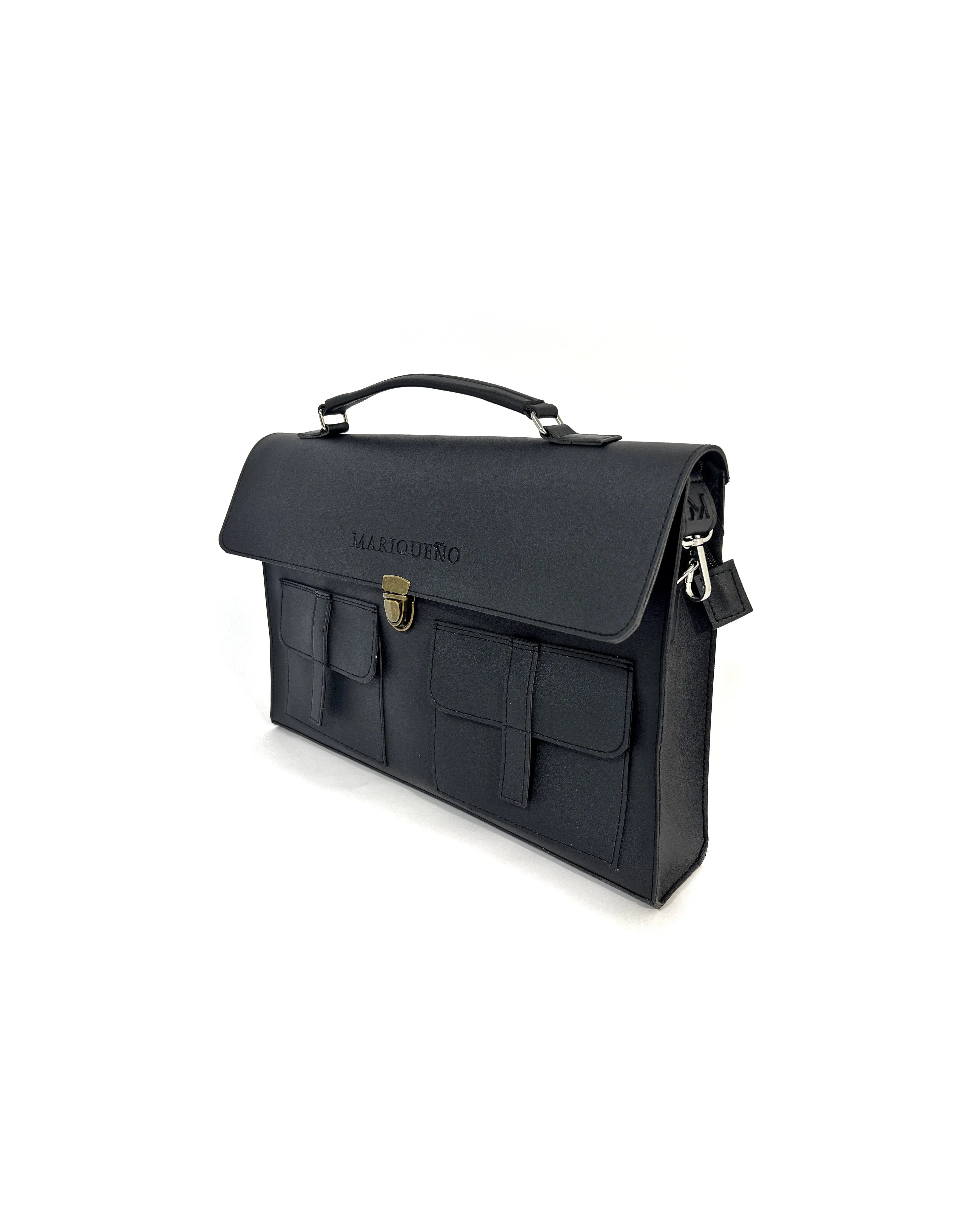 LORENZO Laptop Bag - Black by Mariqueño