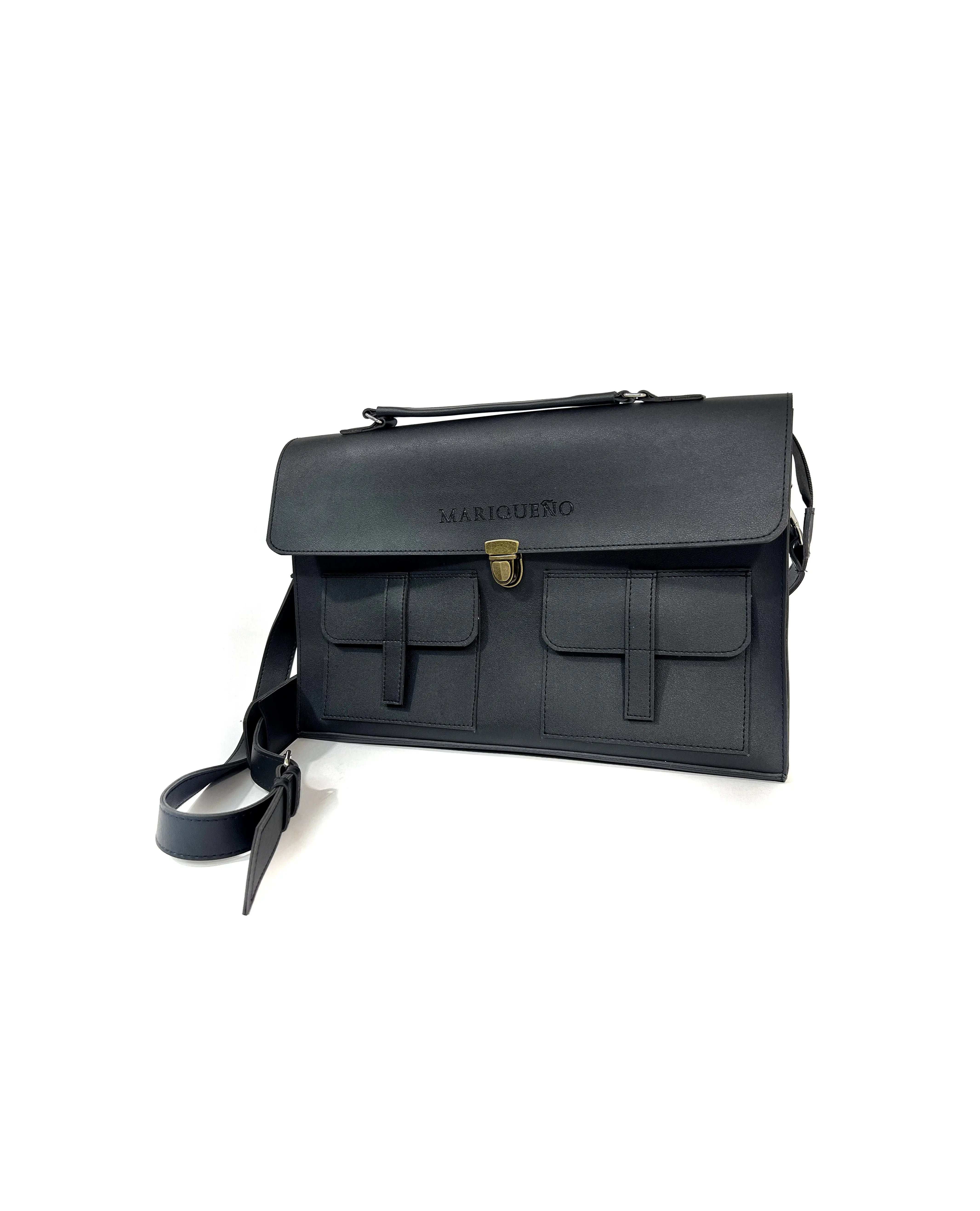 LORENZO Laptop Bag - Black by Mariqueño