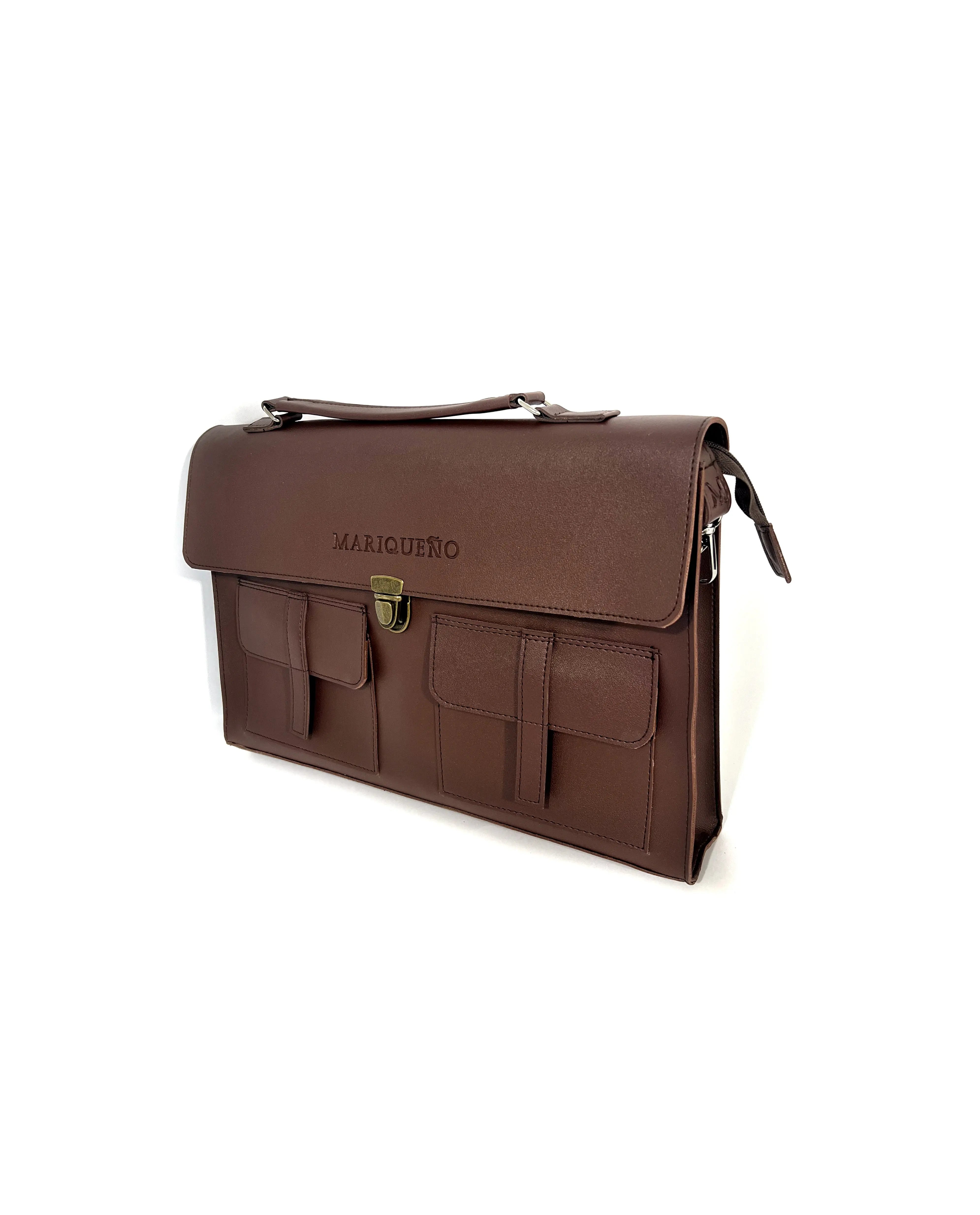 LORENZO Laptop Bag - Walnut by Mariqueño