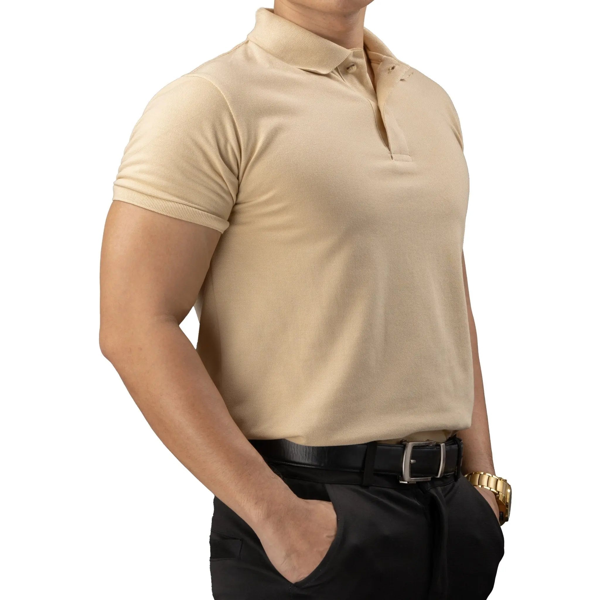 FLEXFIT Series Men's Polo - Cream | by Mariqueño ( )
