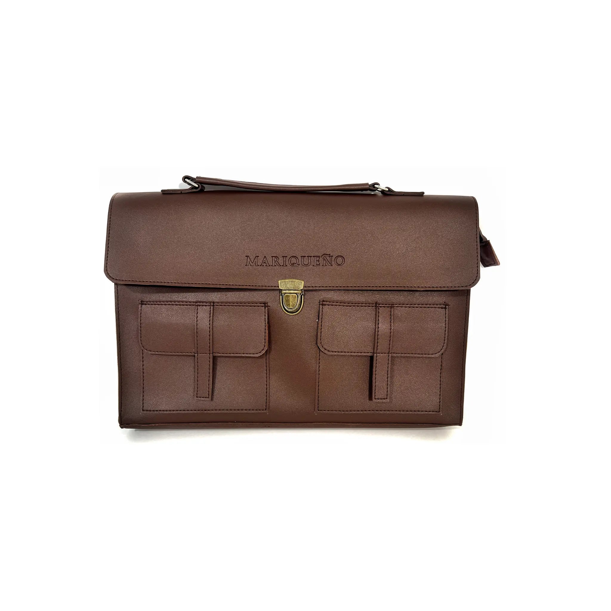 LORENZO Laptop Bag - Walnut by Mariqueño