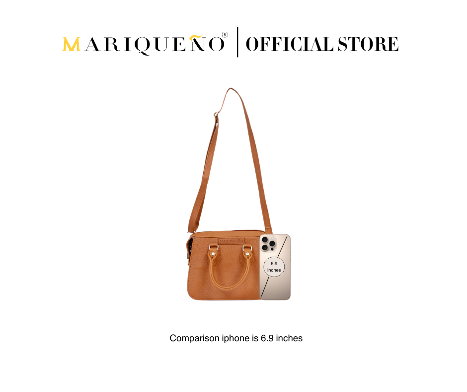 MARGAUX Top Handle Sling Bag in Tan Brown by Mariqueño