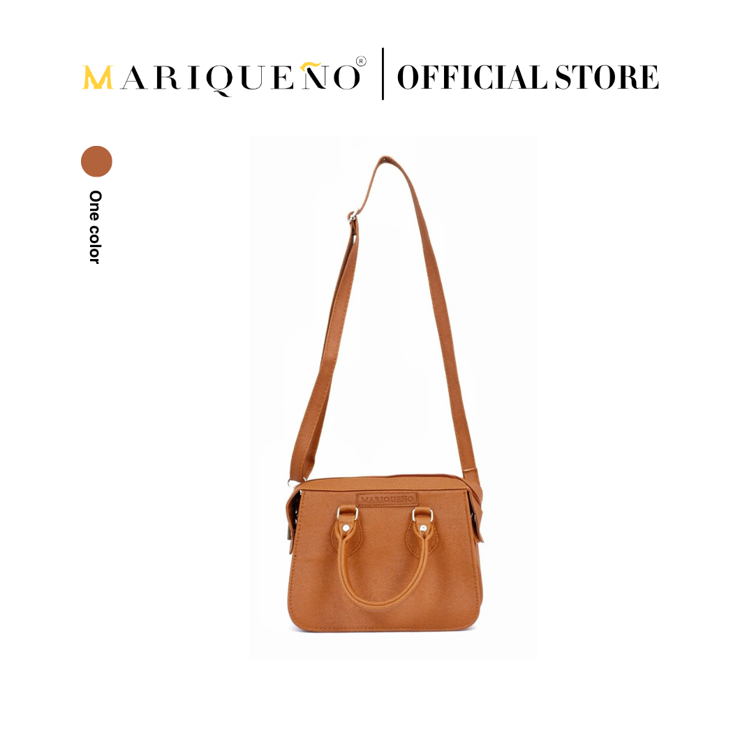 MARGAUX Top Handle Sling Bag in Tan Brown by Mariqueño