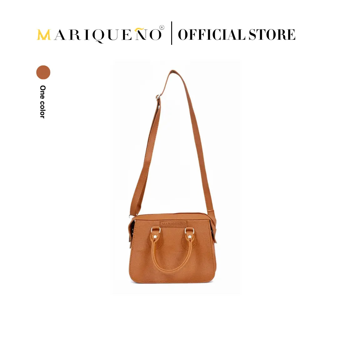 MARGAUX Top Handle Sling Bag in Tan Brown by Mariqueño