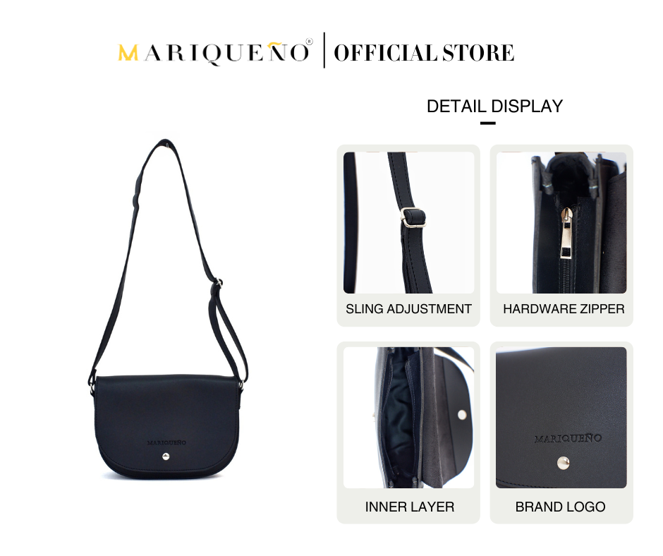 MADISON Classic Top Handle Sling Bag in Black by Mariqueño