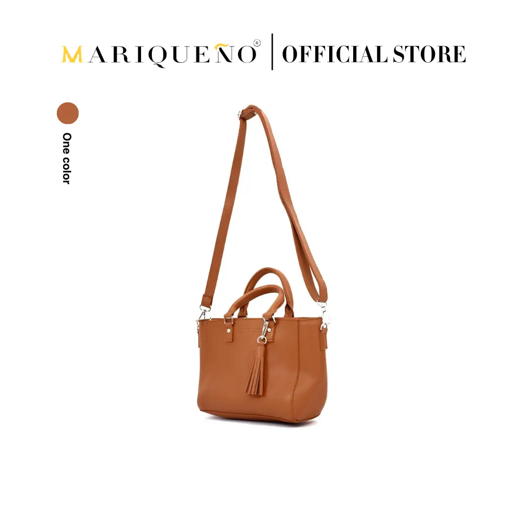 MINERVA Top Handle Sling Bag in Tan Brown by Mariqueño