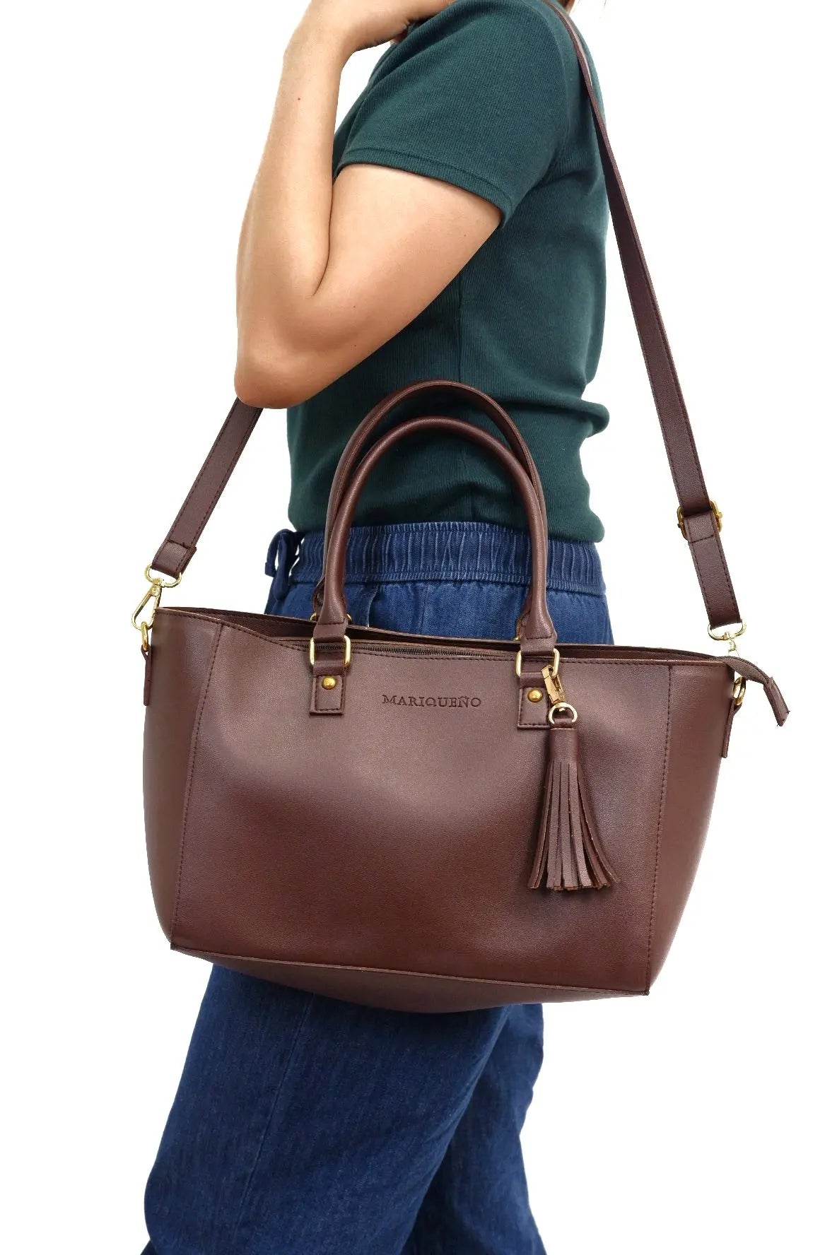 MINERVA Handbag in Choco Brown by Mariqueño
