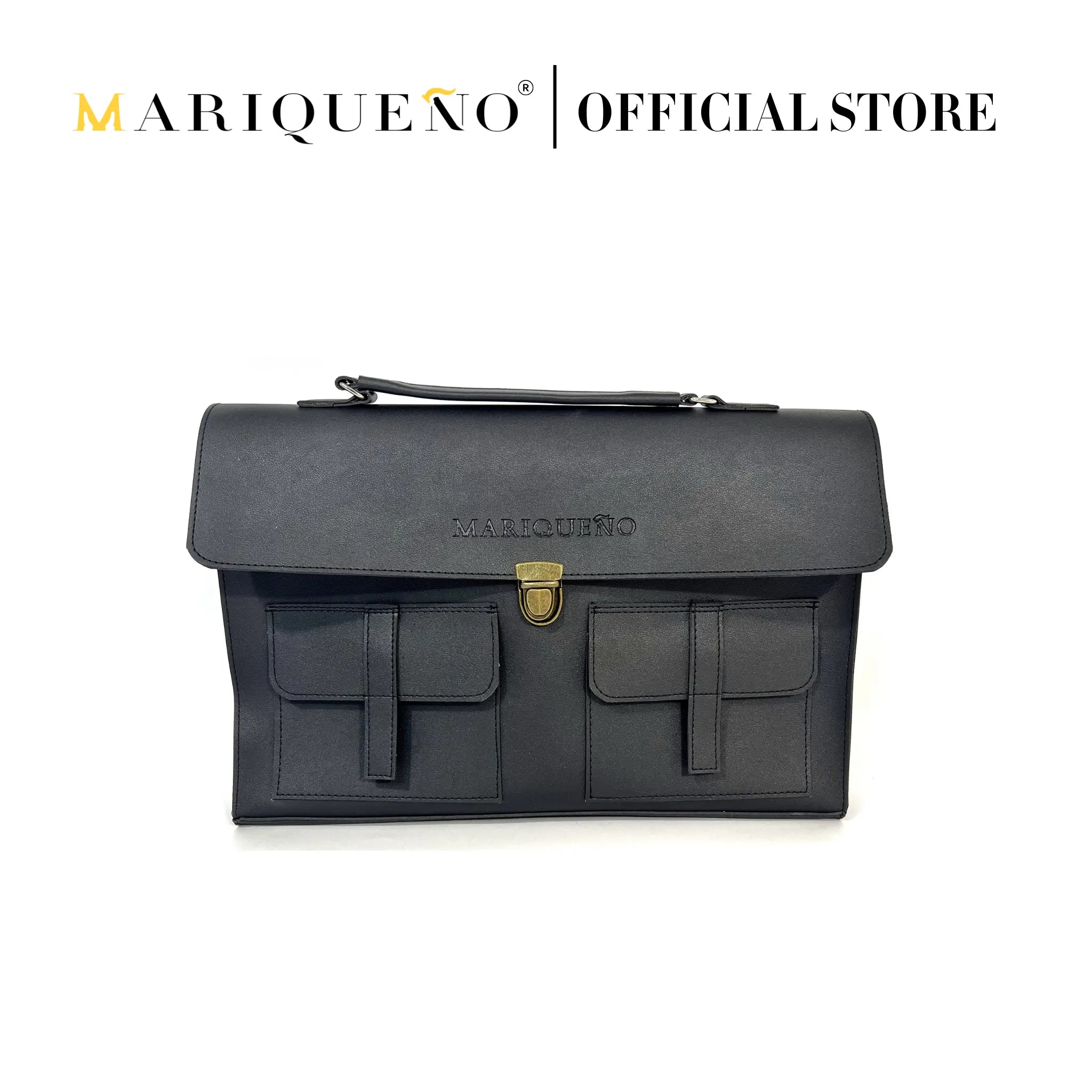 LORENZO Laptop Bag - Black by Mariqueño
