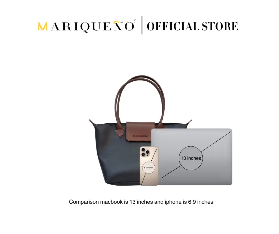 MARTHA Leather Tote Bag in Black by Mariqueño