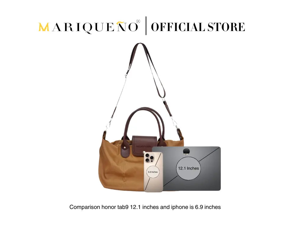 MARTHA Nylon Canvas Tote Bag in Coffee Brown by Mariqueño