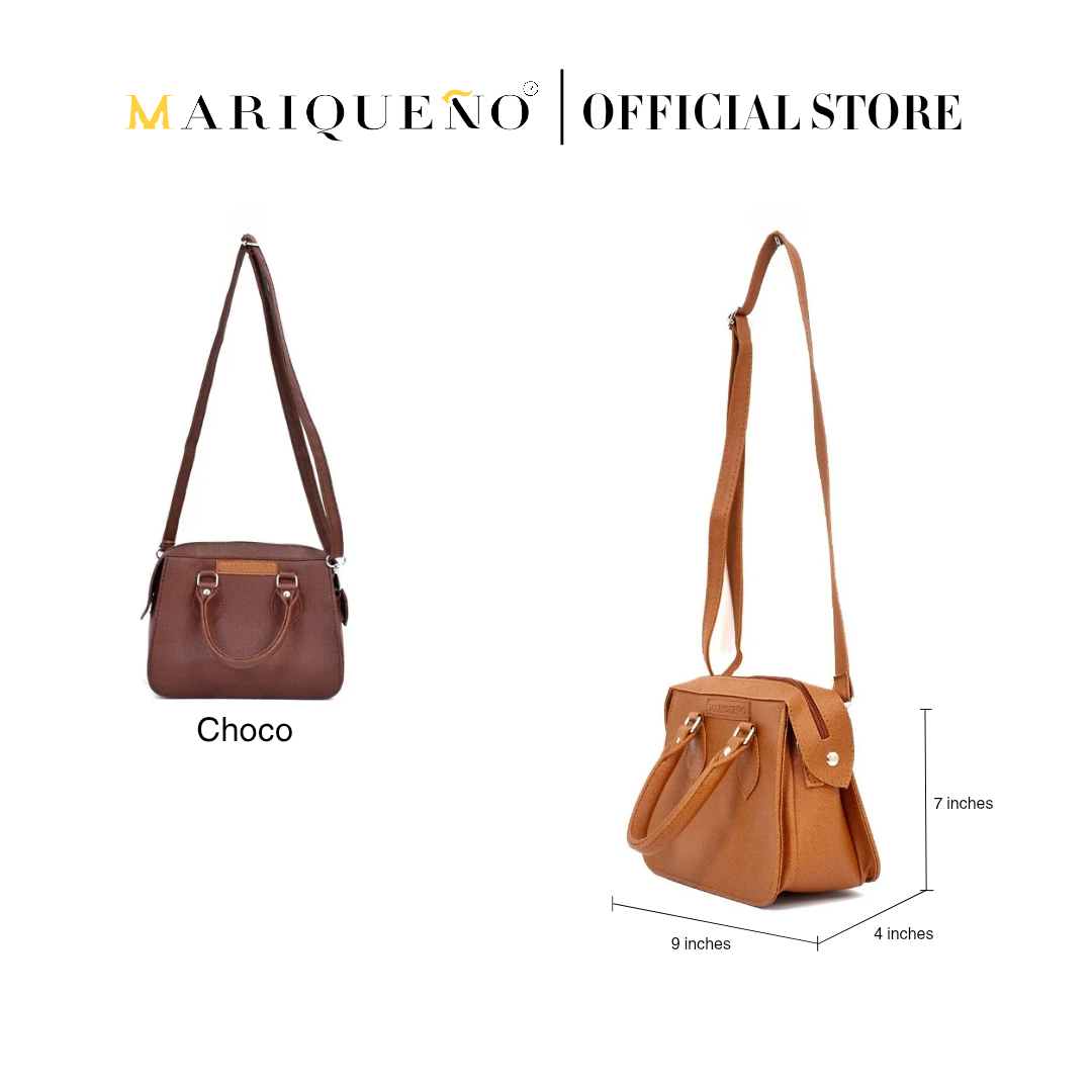 MARGAUX Top Handle Sling Bag in Tan Brown by Mariqueño