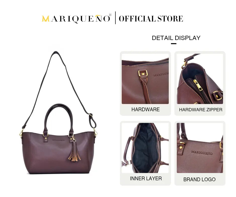 MINERVA Handbag in Choco Brown by Mariqueño