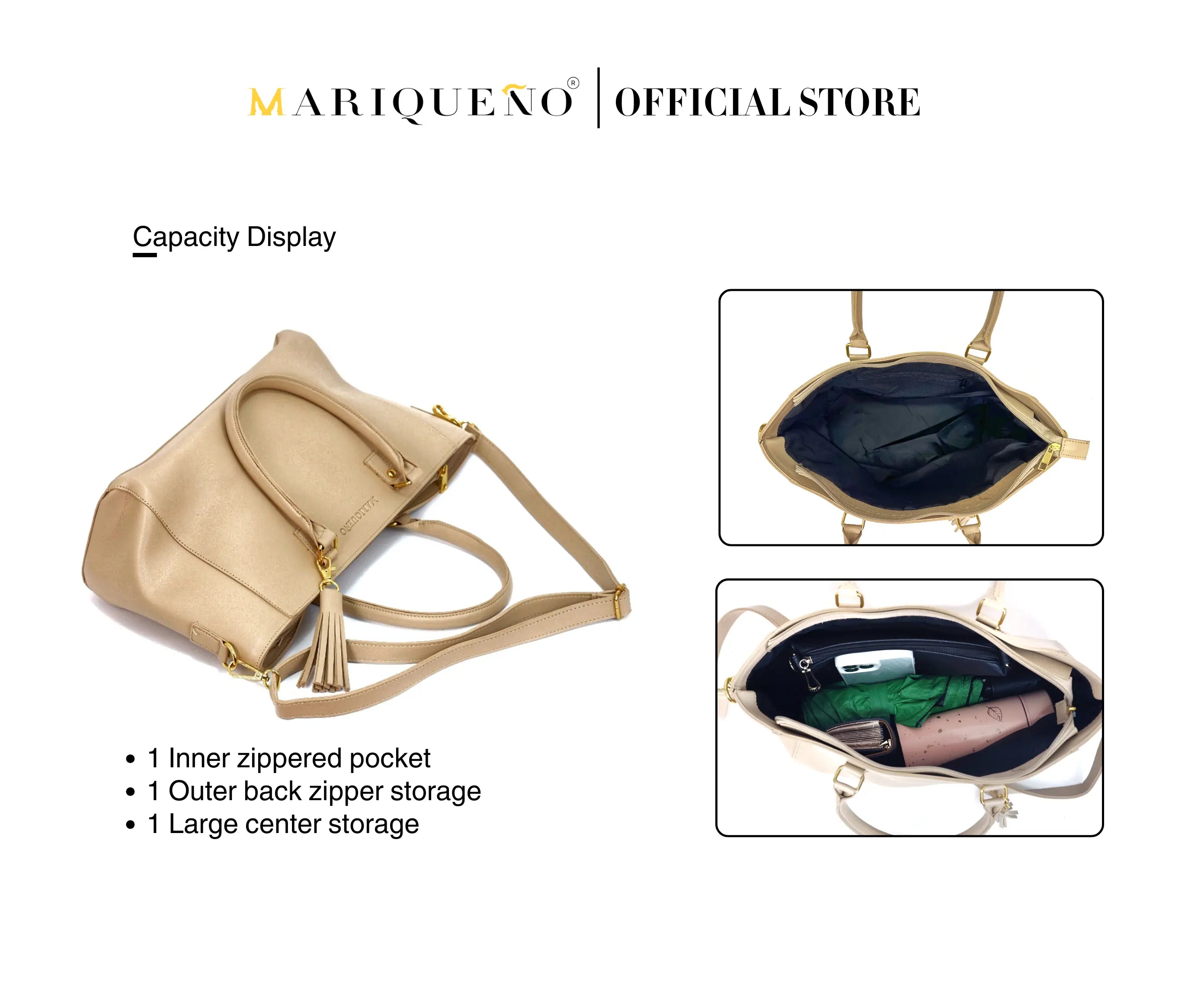 MINERVA Handbag in Cream by Mariqueño