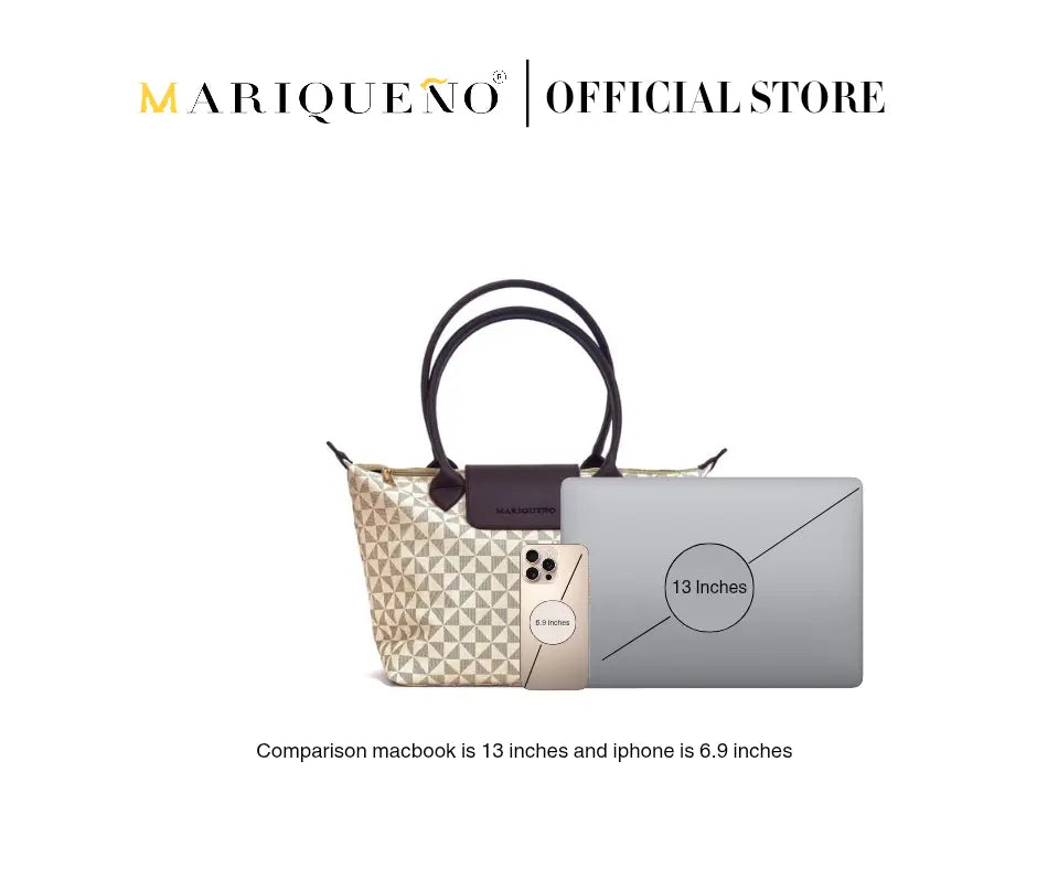MARTHA Leather Tote in Sandstone Geo by Mariqueño