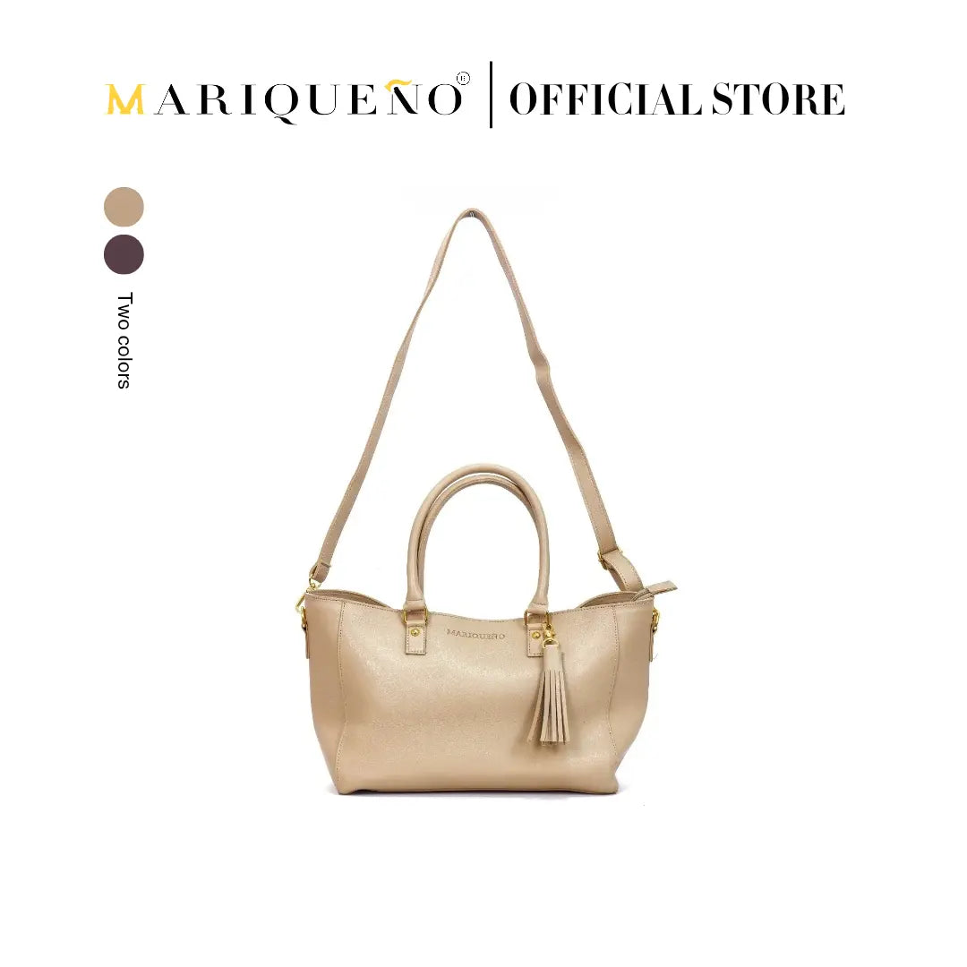 MINERVA Handbag in Cream by Mariqueño