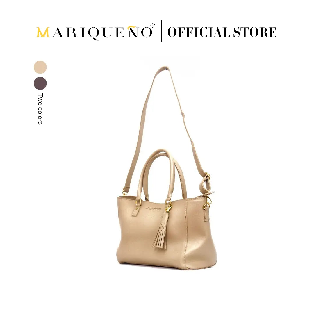 MINERVA Handbag in Cream by Mariqueño
