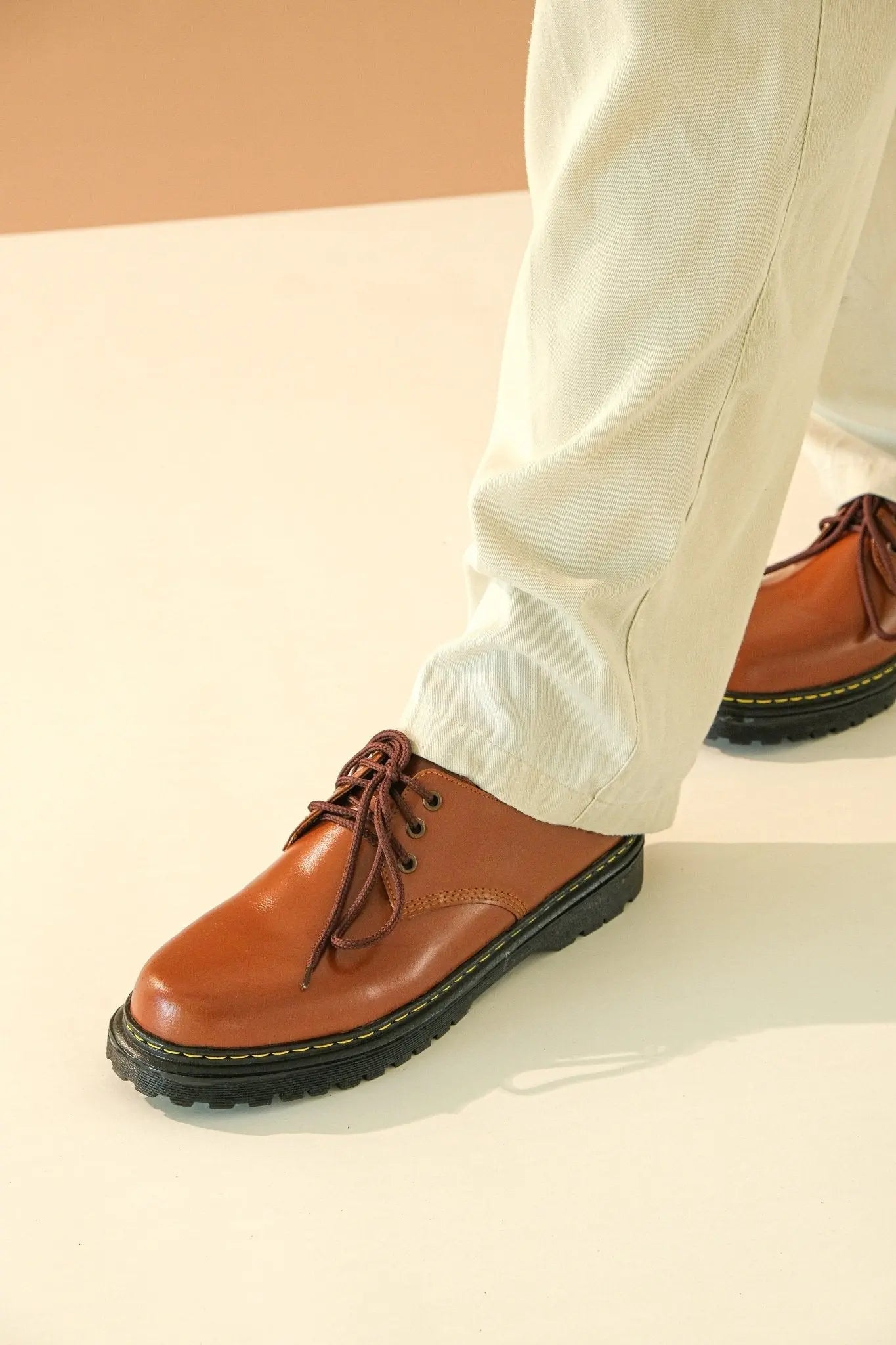 MARCELINO Low Cut Leather Riding Boots - Tan | by Mariqueño ( )