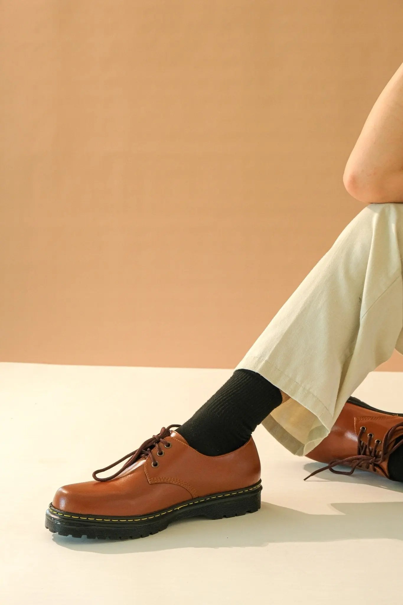 MARCELINO Low Cut Leather Riding Boots - Tan | by Mariqueño ( )