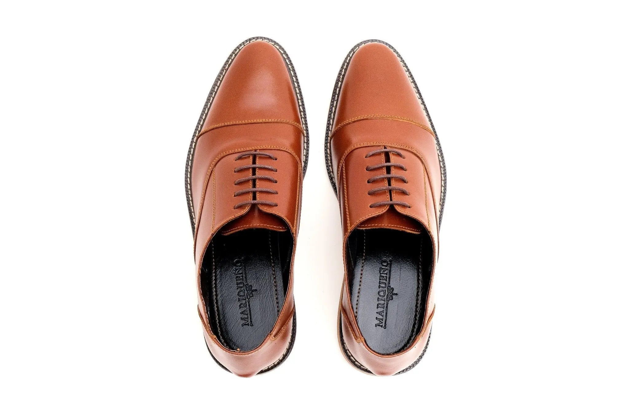 FELIX Cap Toe Plain Oxford - Tan | by Mariqueño ( )