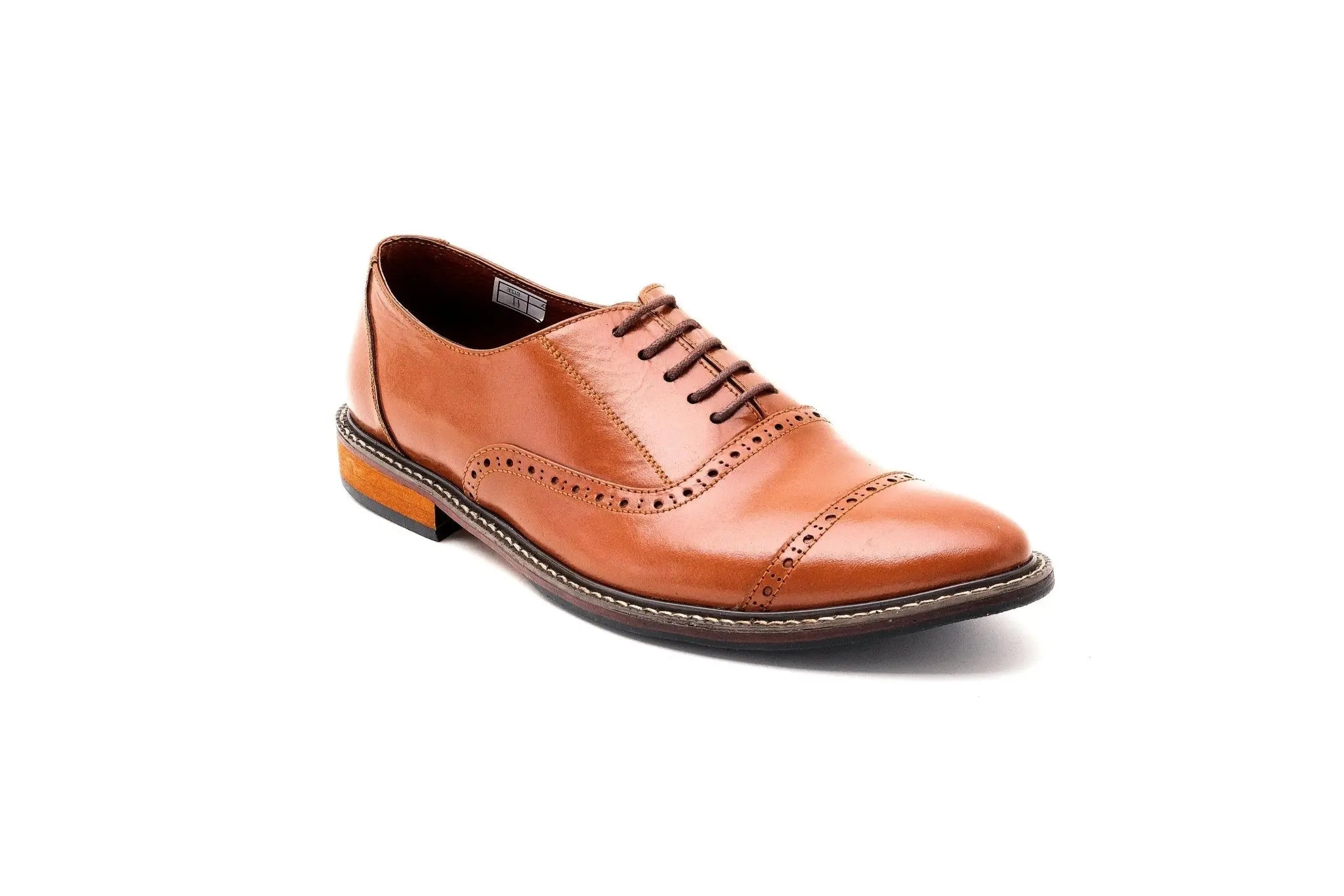FELIX Cap Toe Holes Oxford - Tan | by Mariqueño ( )