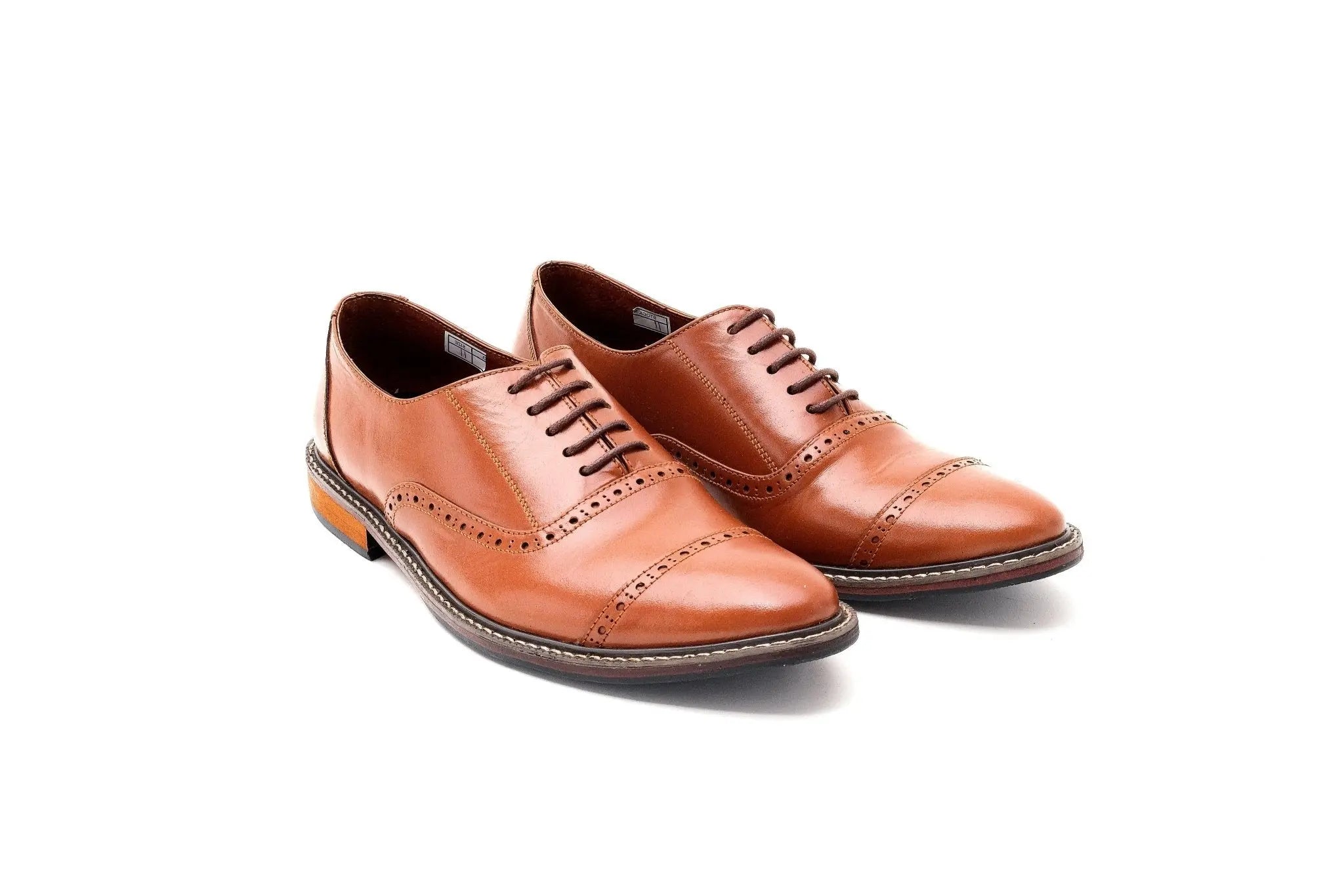 FELIX Cap Toe Holes Oxford - Tan | by Mariqueño ( )
