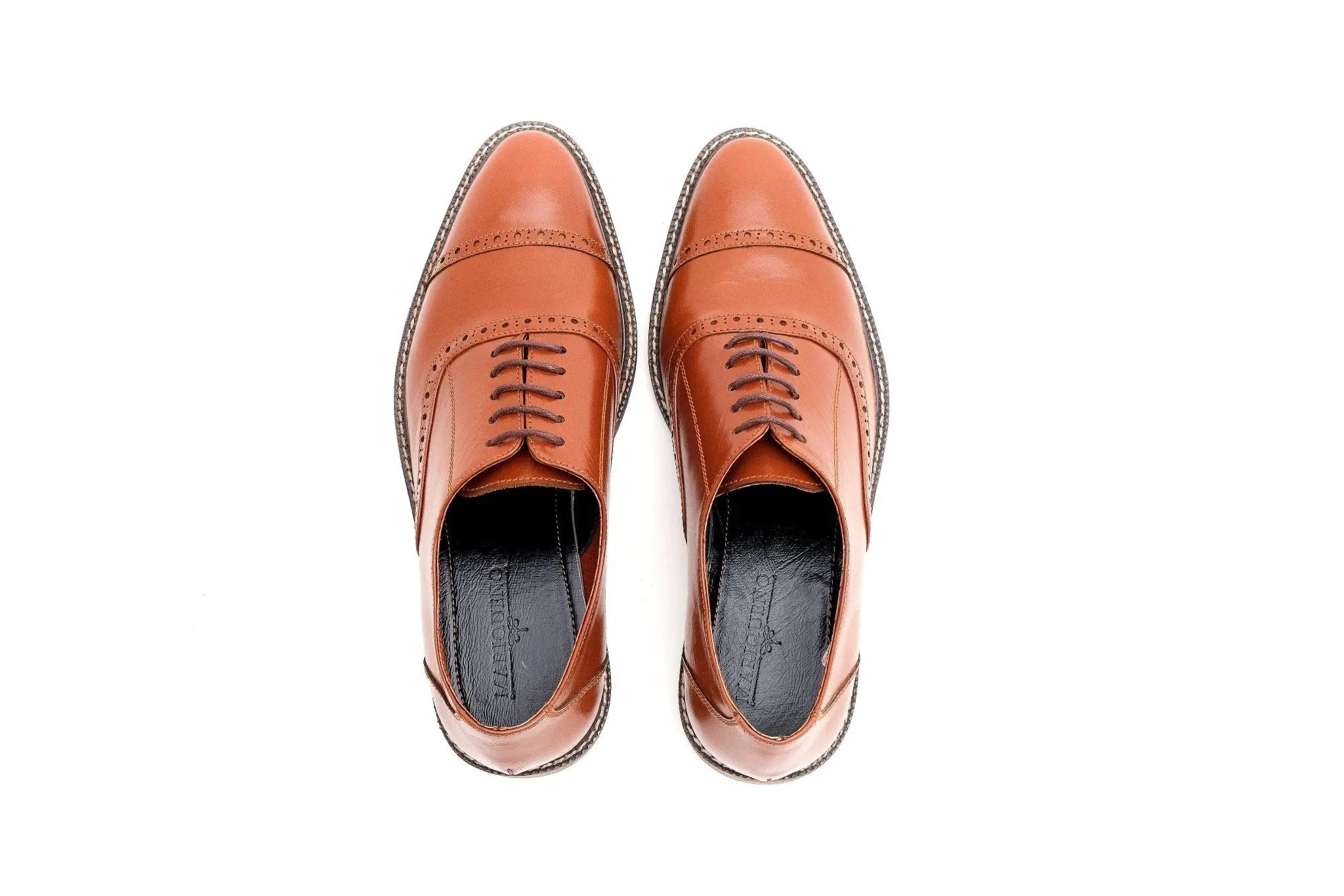 FELIX Cap Toe Holes Oxford - Tan | by Mariqueño ( )