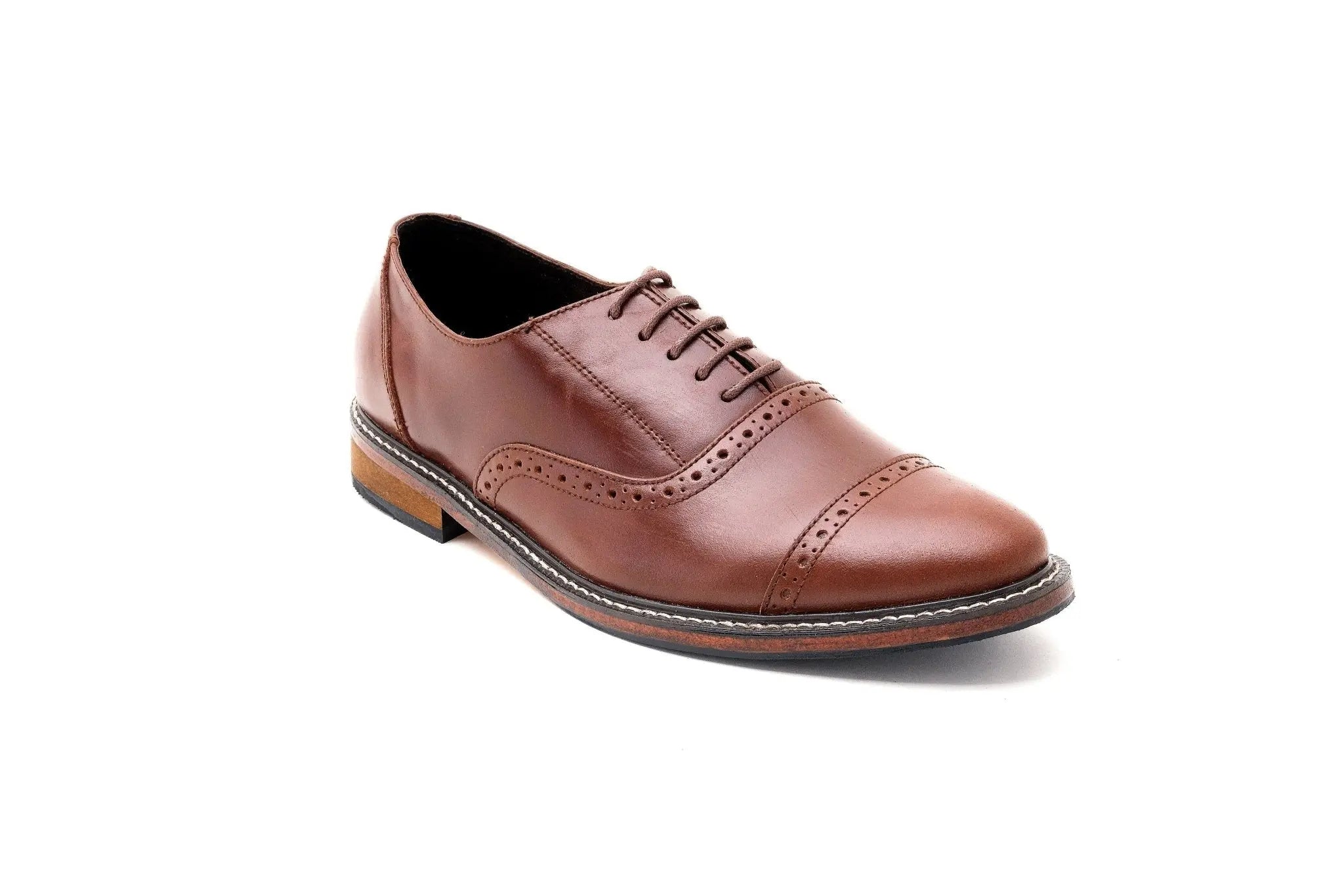FELIX Cap Toe Holes Oxford - Walnut | by Mariqueño ( )