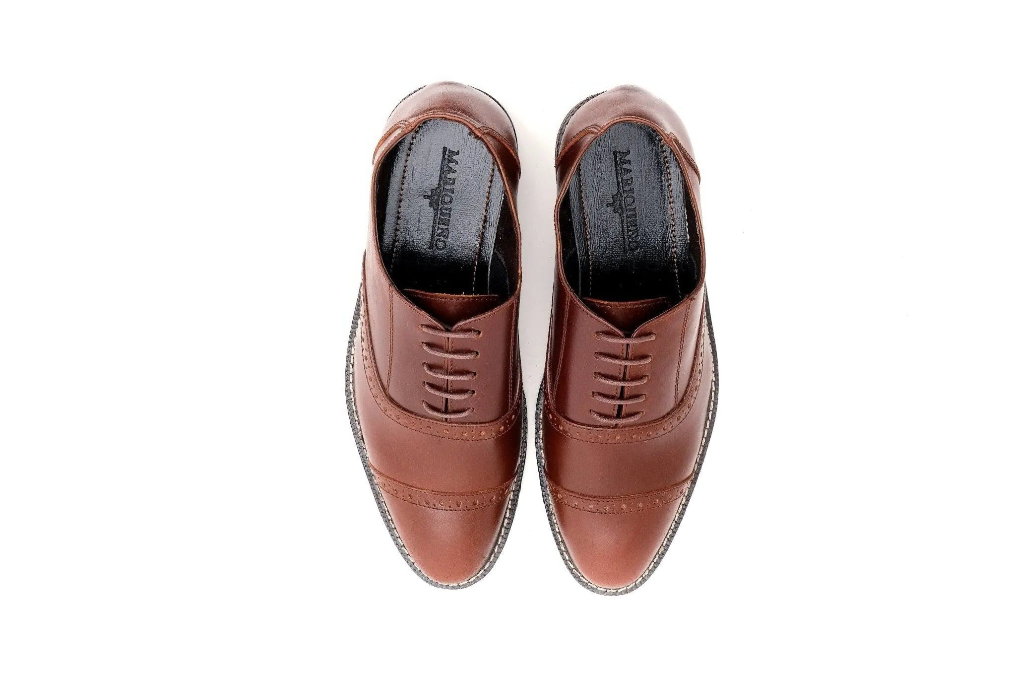 FELIX Cap Toe Holes Oxford - Walnut | by Mariqueño ( )