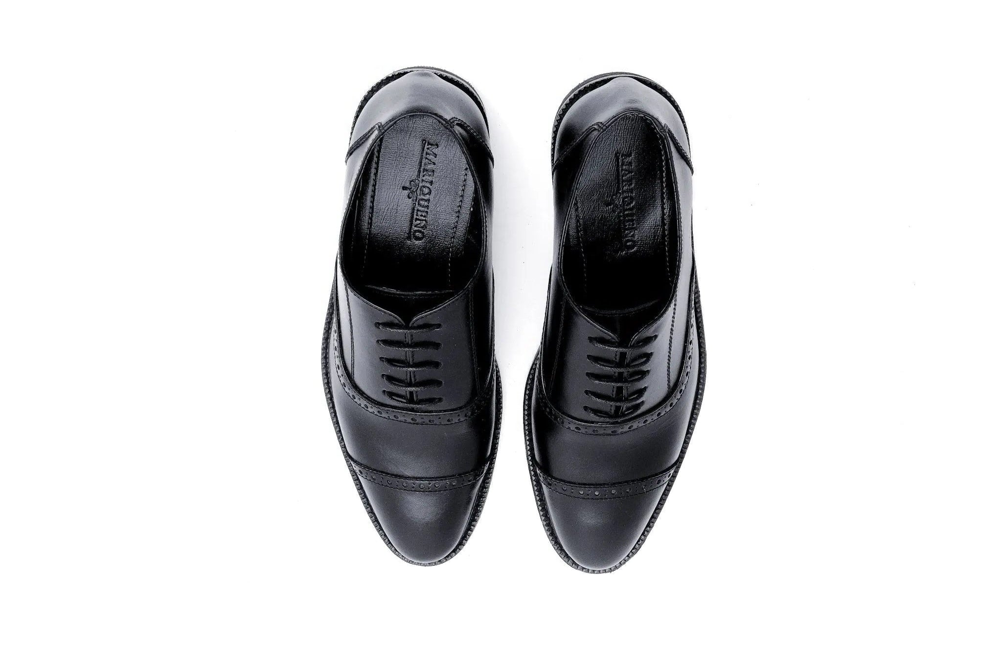 FELIX Cap Toe Holes Oxford - Black | by Mariqueño ( )