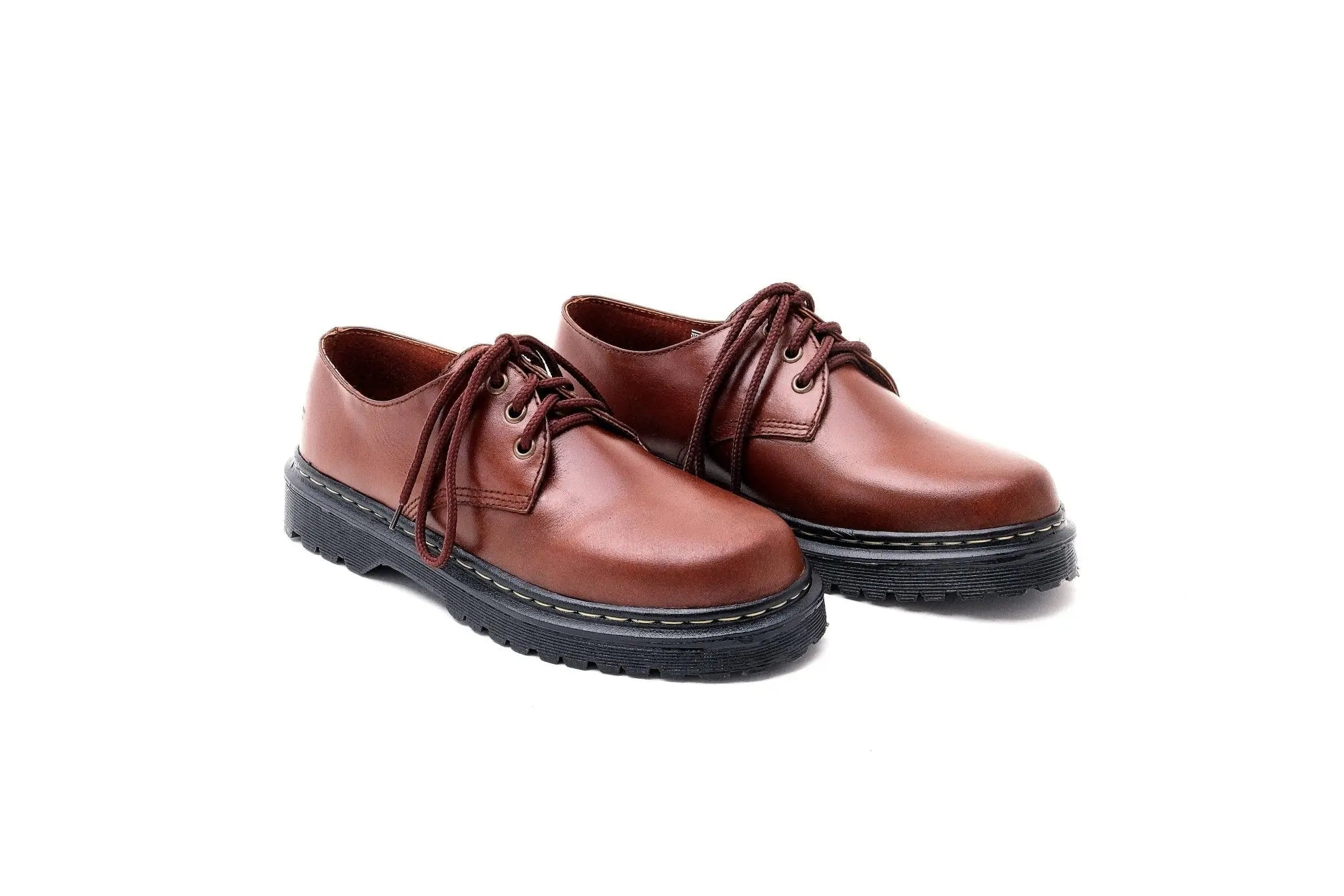 MARCELINO Low Cut Leather Riding Boots - Walnut | by Mariqueño ( )