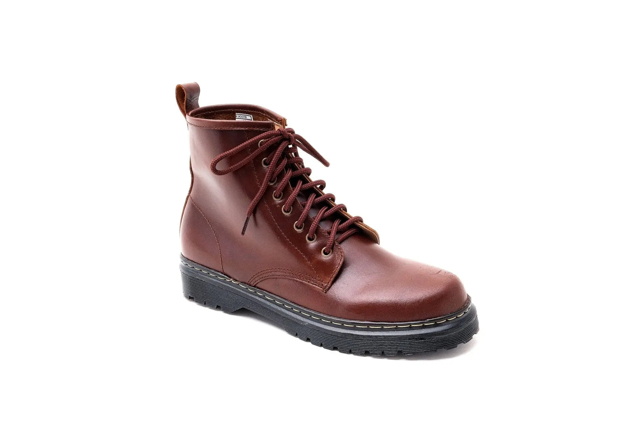 MARCELINO High Cut Leather Riding Boots - Walnut | by Mariqueño ( )