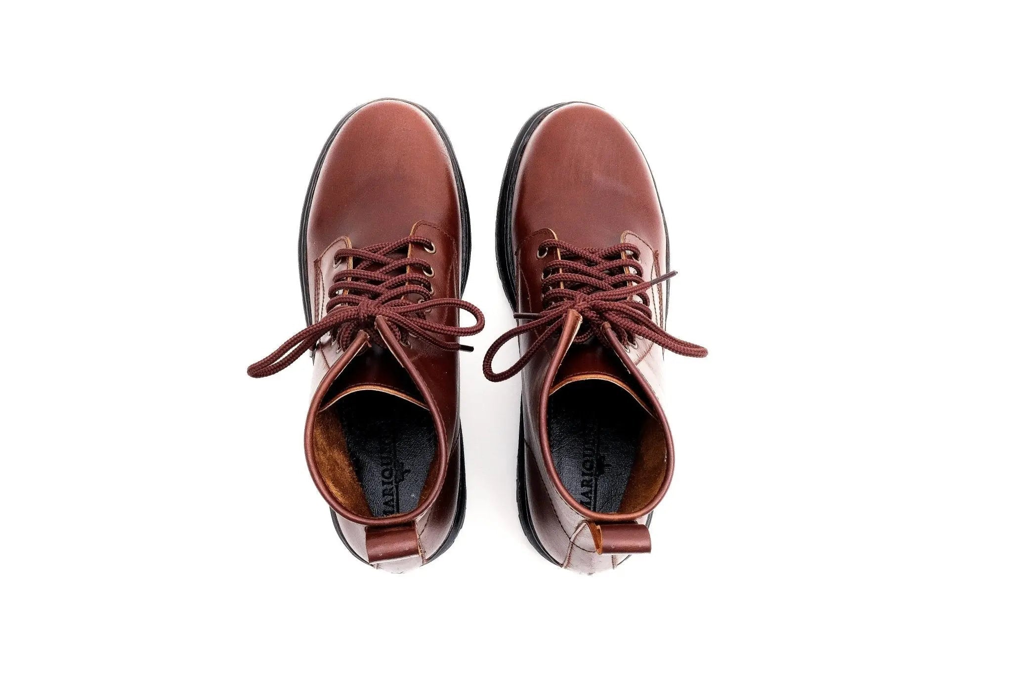 MARCELINO High Cut Leather Riding Boots - Walnut | by Mariqueño ( )