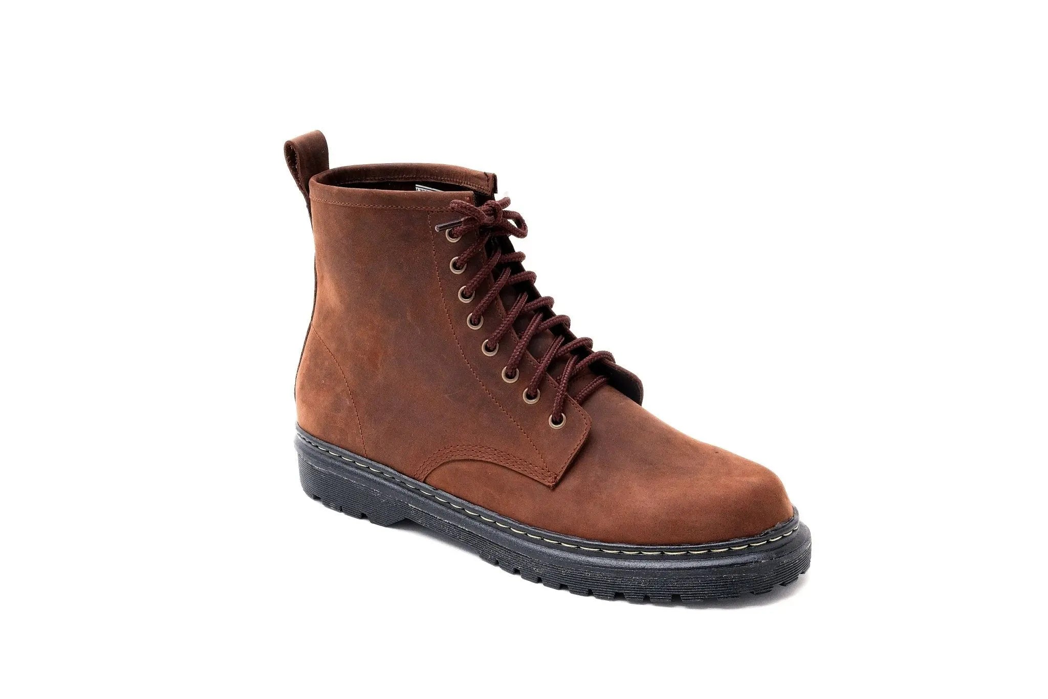 MARCELINO Matted High Cut Leather Riding Boots - Malt Brown | by Mariqueño ( )