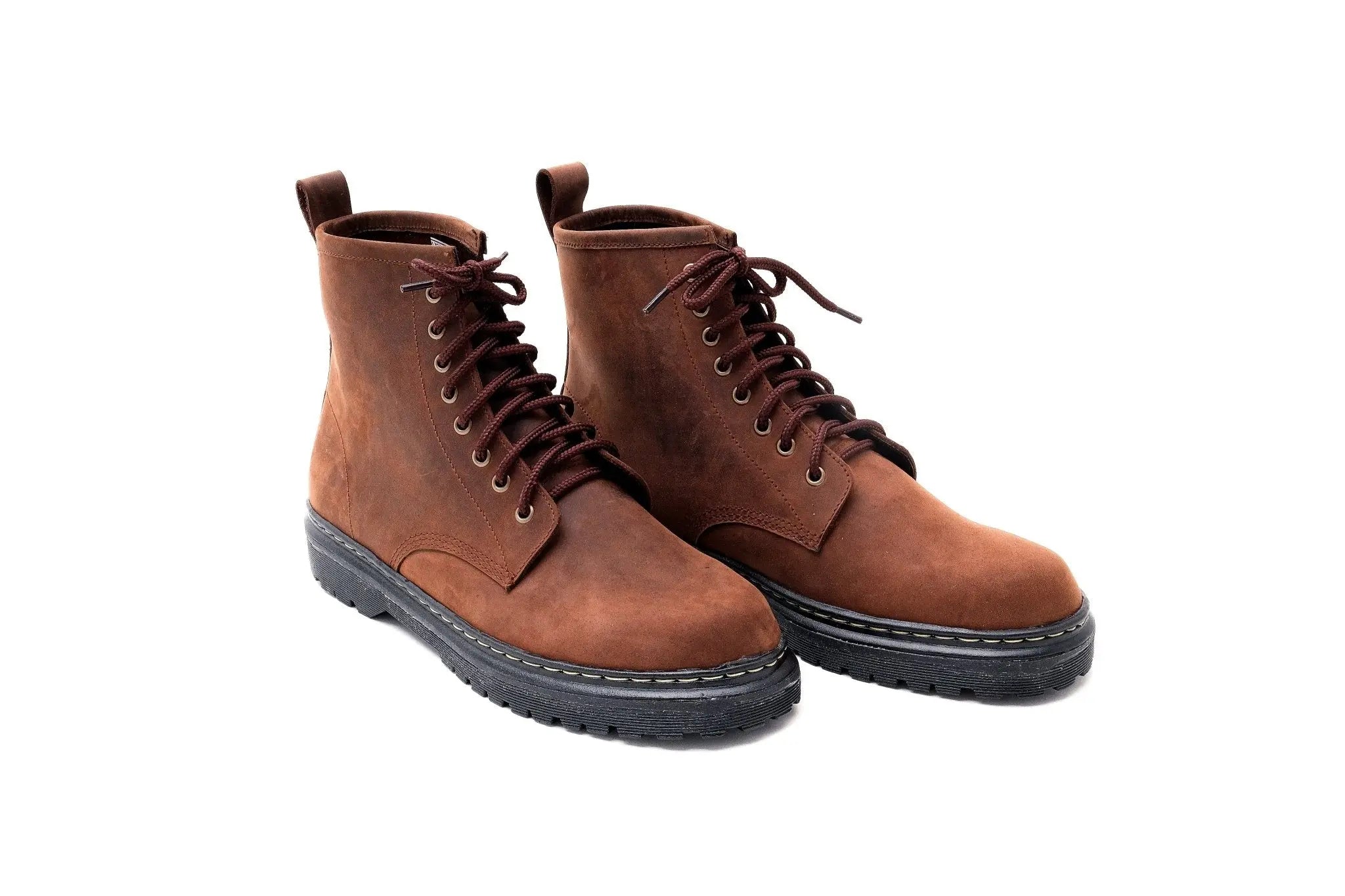MARCELINO Matted High Cut Leather Riding Boots - Malt Brown | by Mariqueño ( )