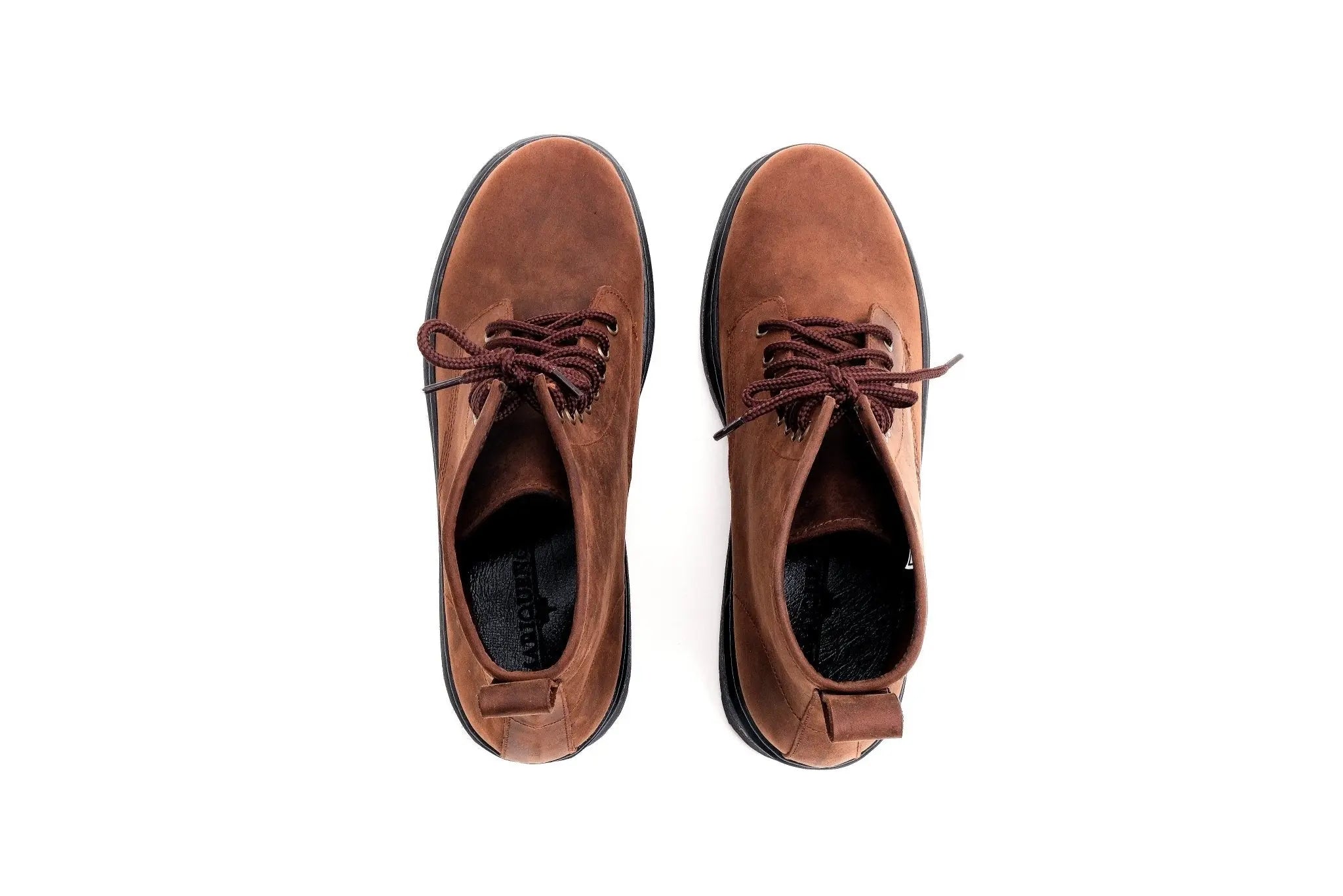 MARCELINO Matted High Cut Leather Riding Boots - Malt Brown | by Mariqueño ( )