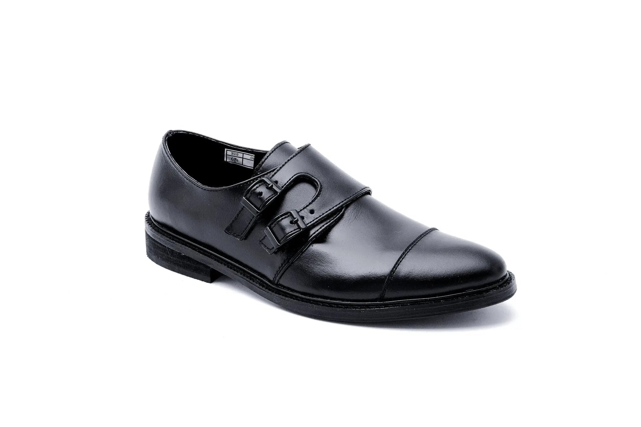 SANTIAGO Double Monkstrap Oxford - Black | by Mariqueño ( )