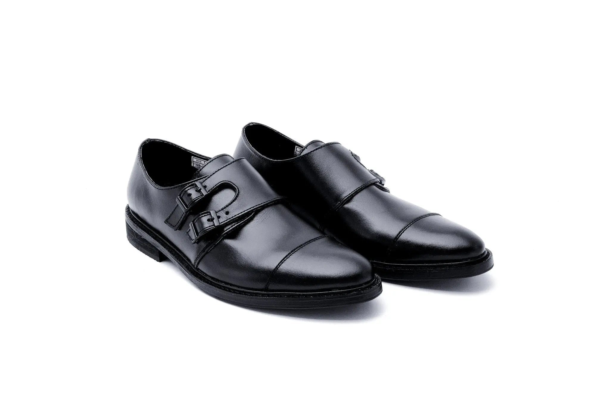 SANTIAGO Double Monkstrap Oxford - Black | by Mariqueño ( )