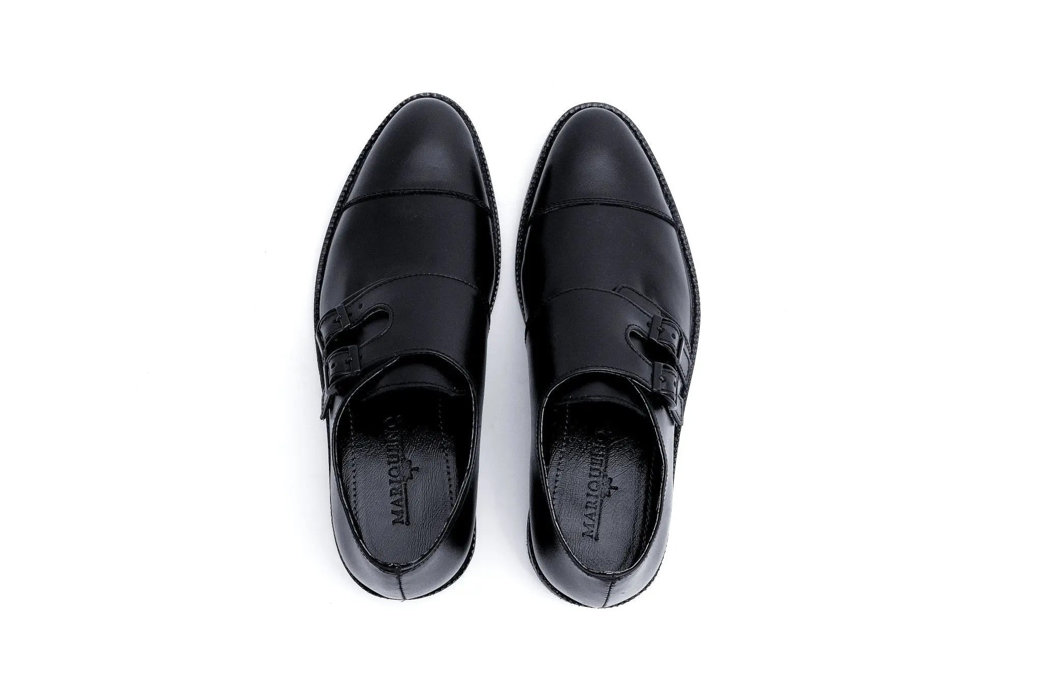 SANTIAGO Double Monkstrap Oxford - Black | by Mariqueño ( )