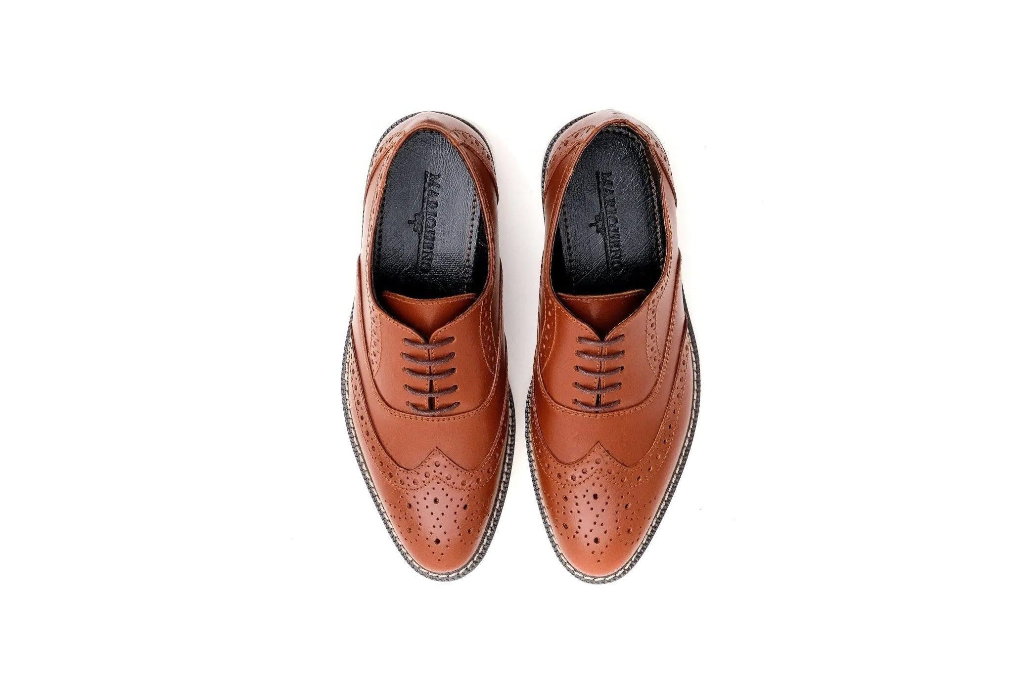 GUEVARRA Wingtip Oxford in Rubber Sole - Tan | by Mariqueño ( )