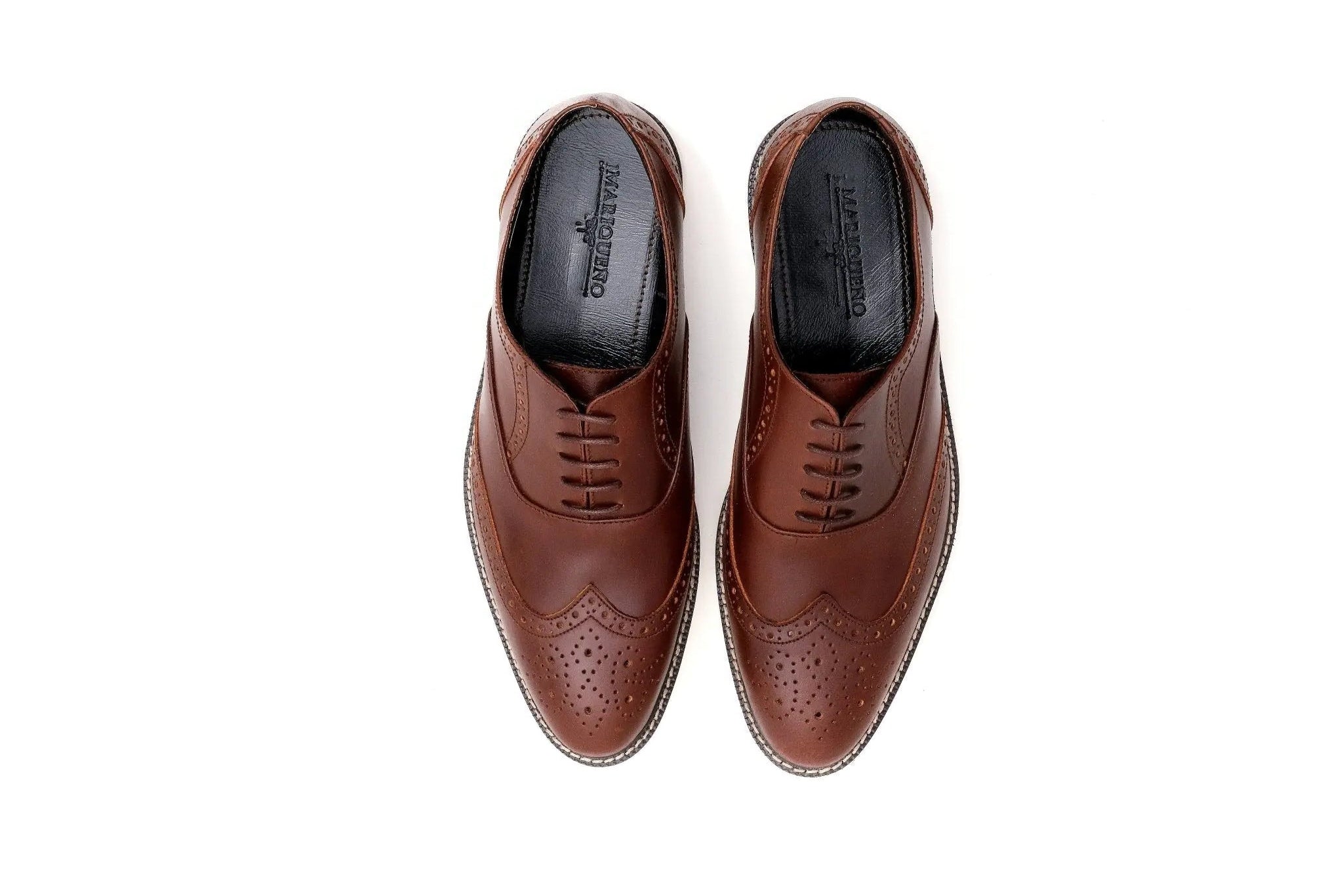 GUEVARRA Wingtip Oxford in Rubber Sole - Walnut | by Mariqueño ( )