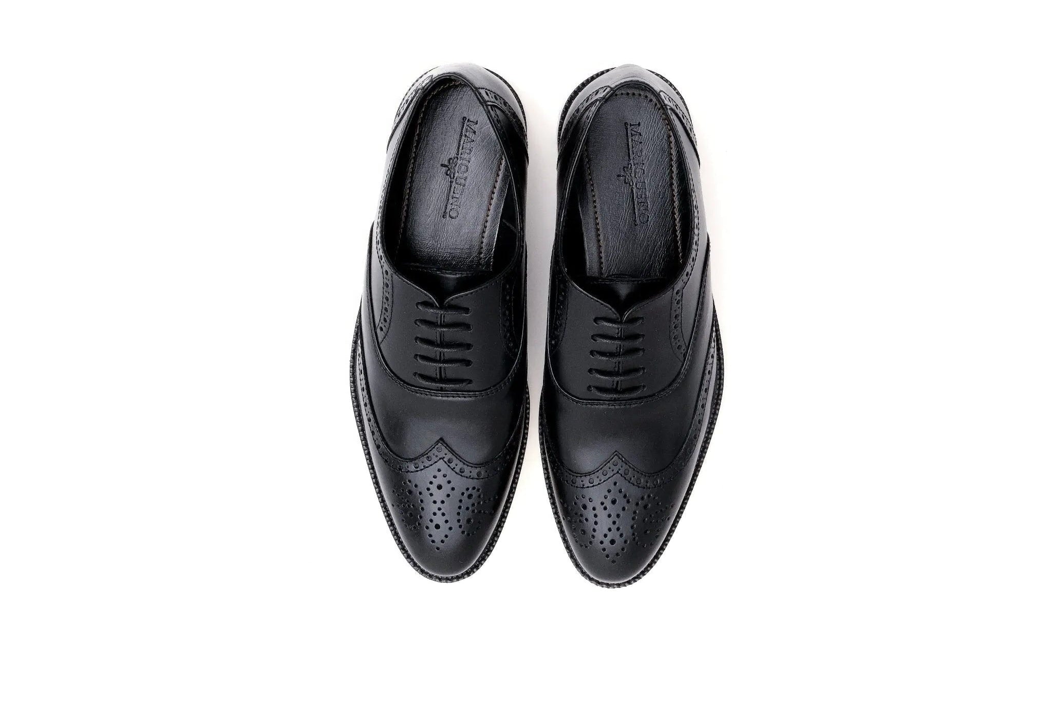GUEVARRA Wingtip Oxford in Rubber Sole - Black | by Mariqueño ( )