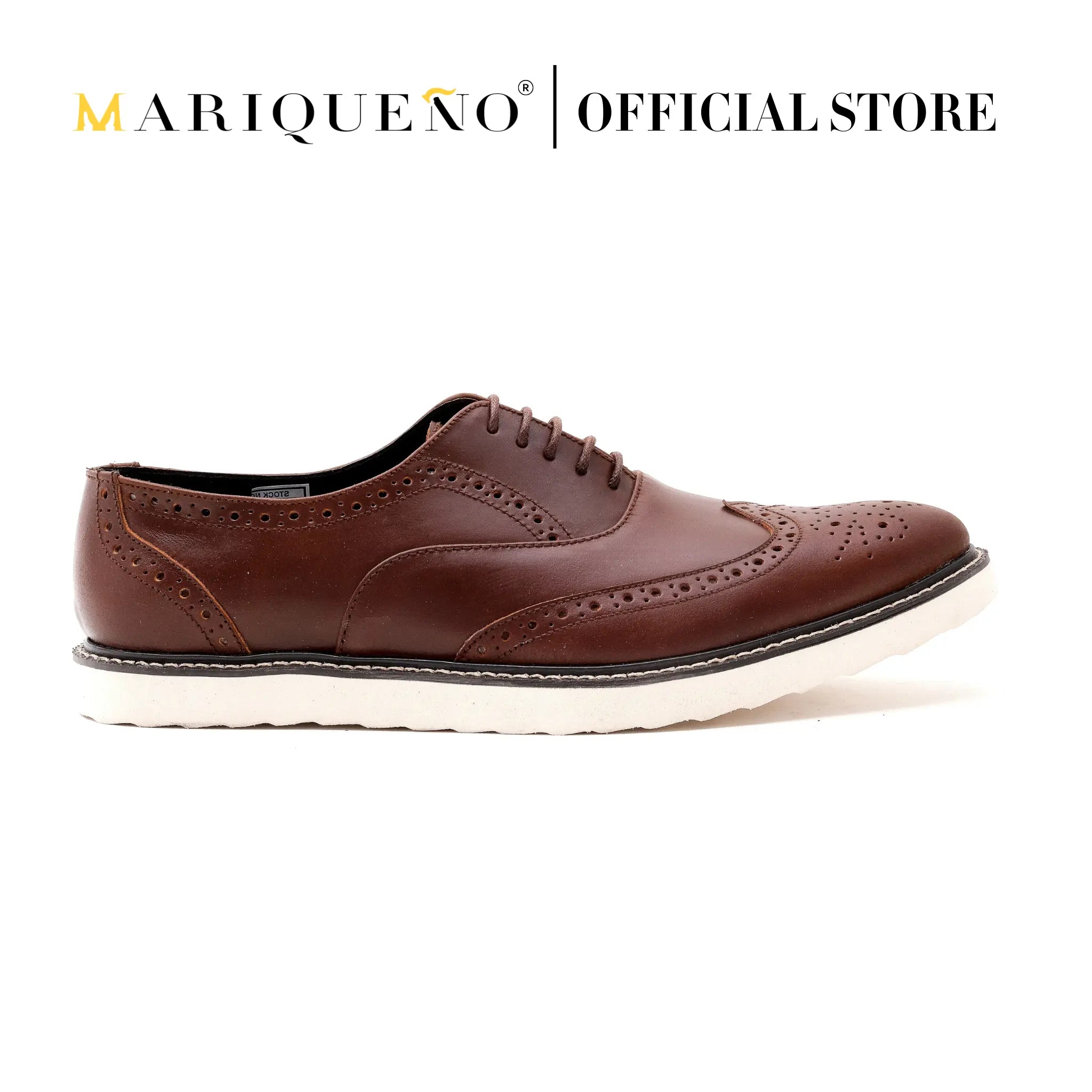 GUEVARRA Wingtip Oxford in Rubber Sole - Walnut |   by  Mariqueño ( )