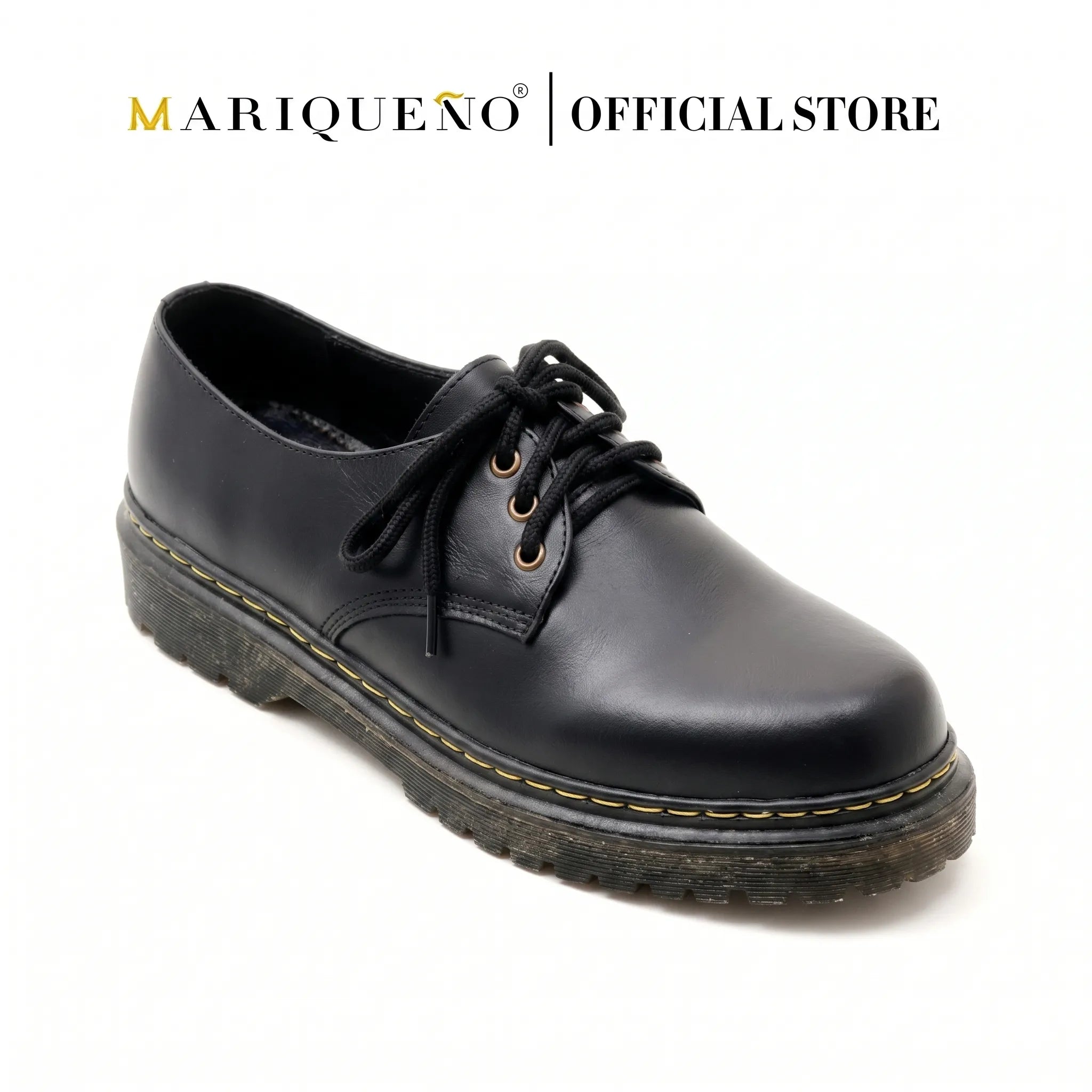 MARCELINO Low Cut Leather Riding Boots - Black