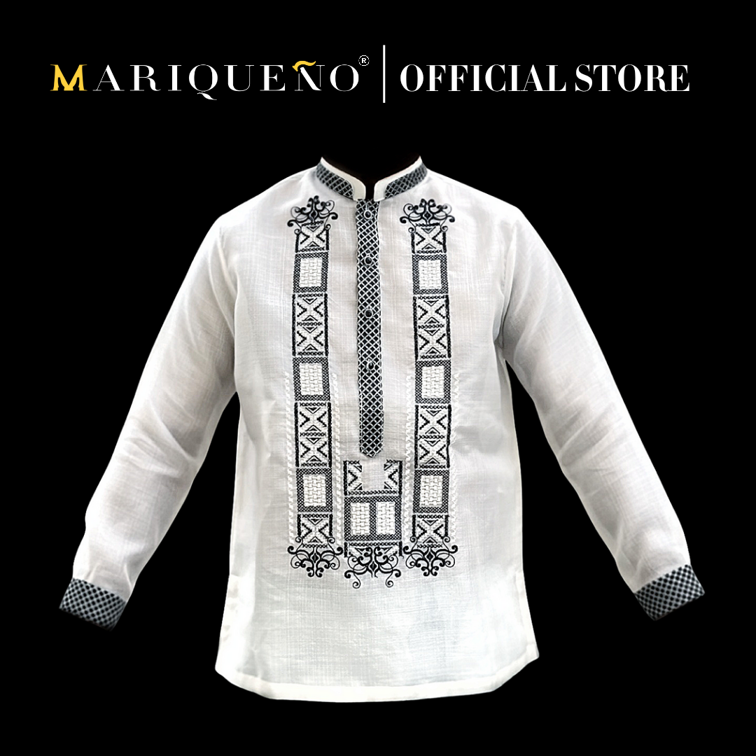 Men's Piña Cocoon GUEVARRA Premium Barong Tagalog in All-Black