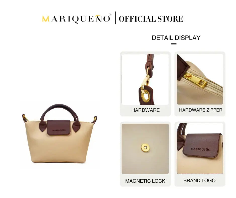 MARTHA Leather Tote Top Handle Sling Bag in Mocha Geo | by Mariqueño ( )