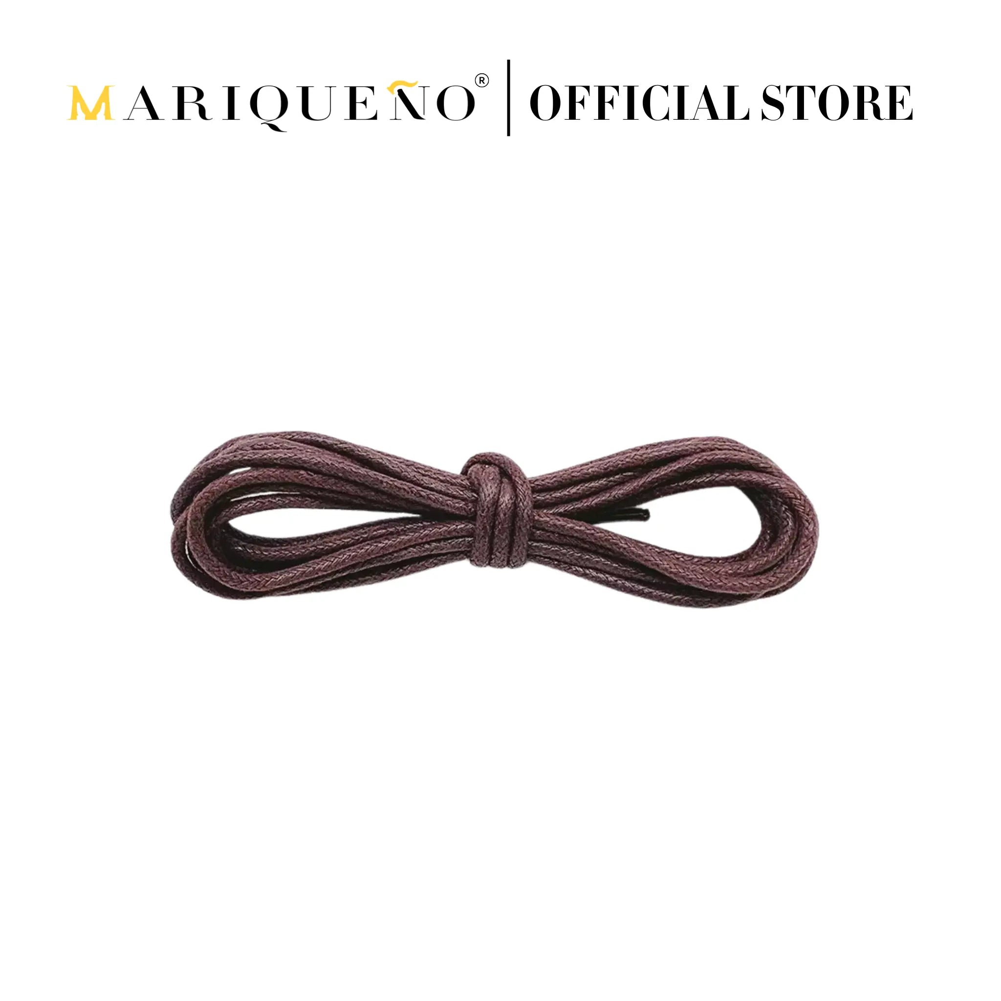 Premium Shoe Laces Waxed Round - Walnut by Mariqueño