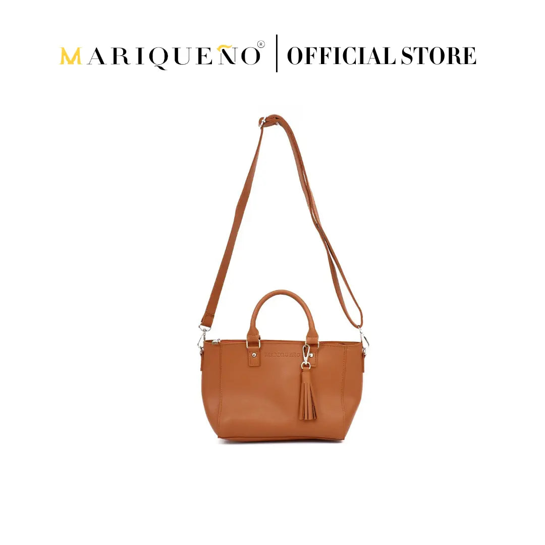MINERVA Top Handle Sling Bag in Tan Brown by Mariqueño
#color_tan brown